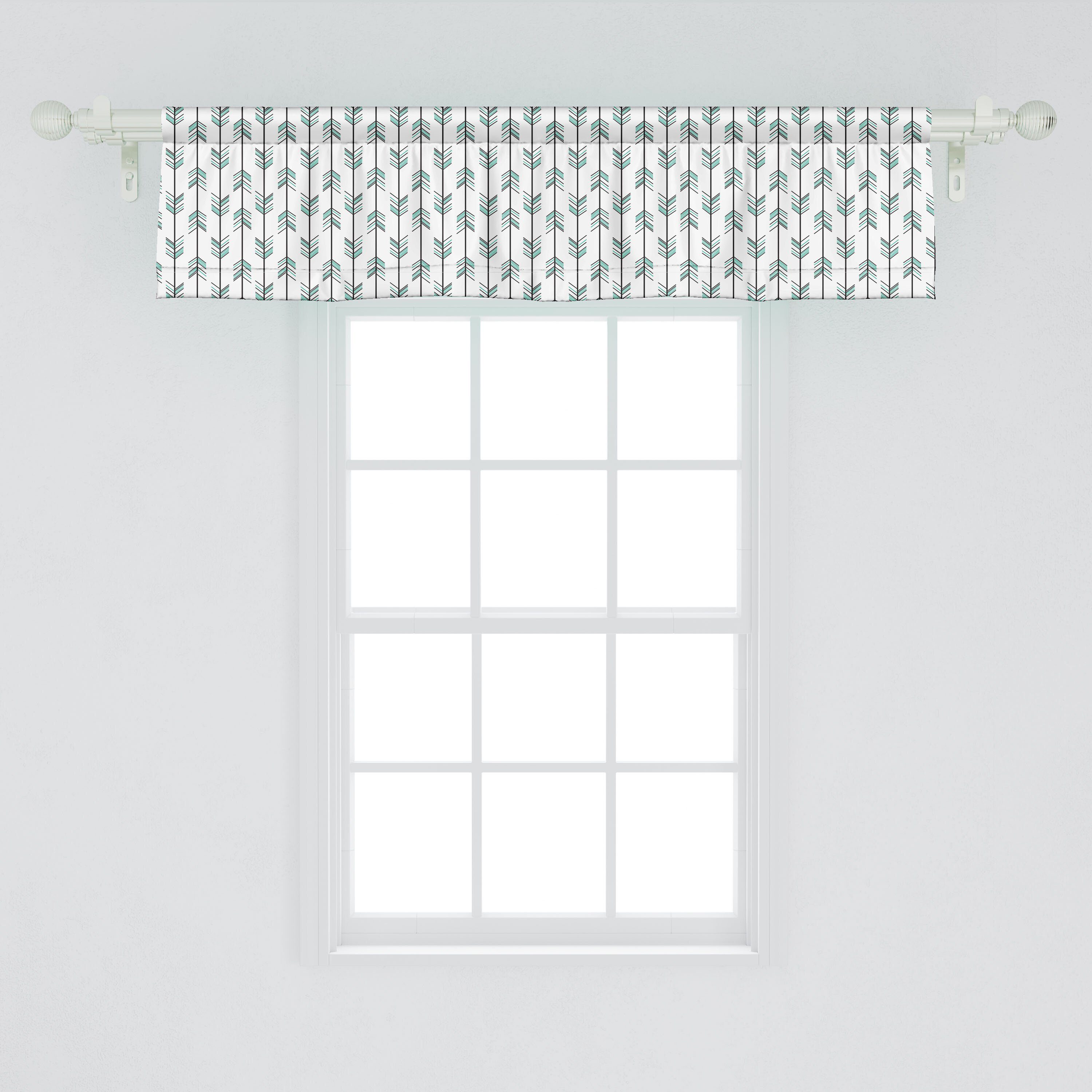 Microfaser, Pattern Dekor Scheibengardine Stangentasche, für Schlafzimmer Graphic mit Vorhang Abakuhaus, Tribal Pfeil Küche Volant