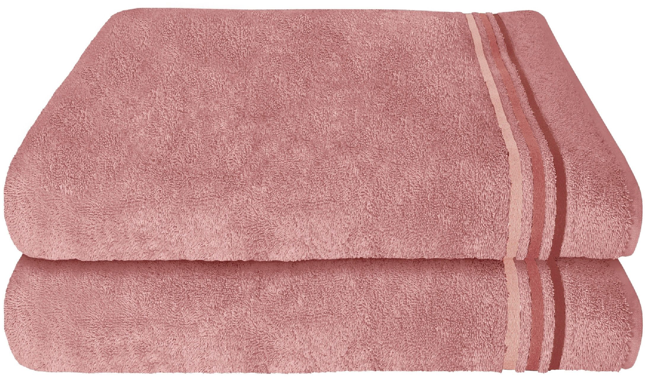 Schiesser Duschtücher Skyline Color aus 100 % Baumwolle mit eleganter Strei günstig online kaufen