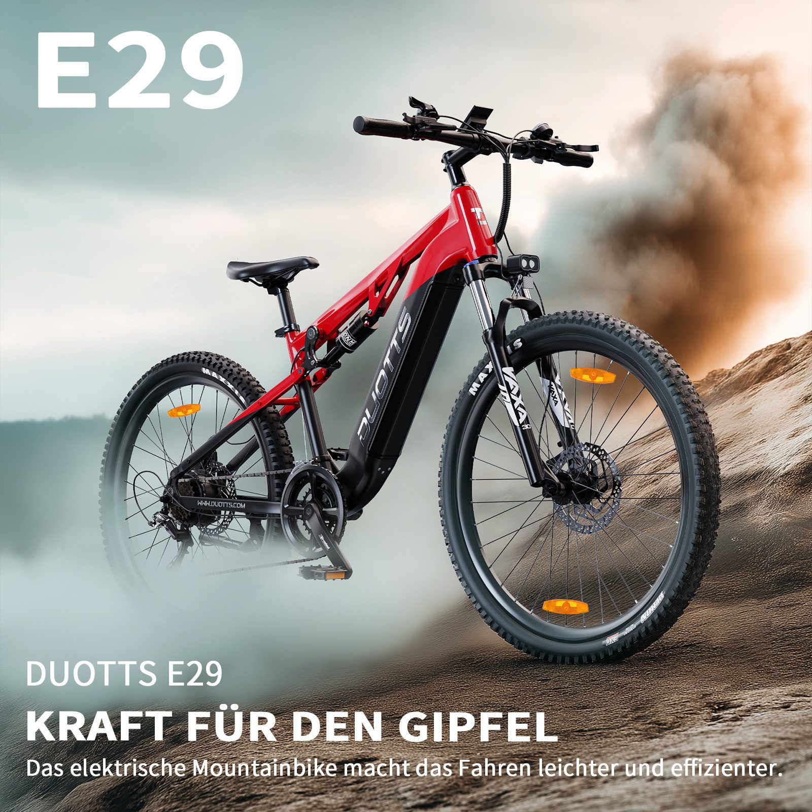 DUOTTS E-Bike Cityrad E29 herren Elektrofahrrad 648WH 27.5 Zoll damen 48V 13.5AH 50Nm, 14 Gang Shimano Shimano Schaltwerk, Kettenschaltung, Heckmotor, 648 Wh, IPX4, max. Steigung 20–30°, max. Belastung 150 kg