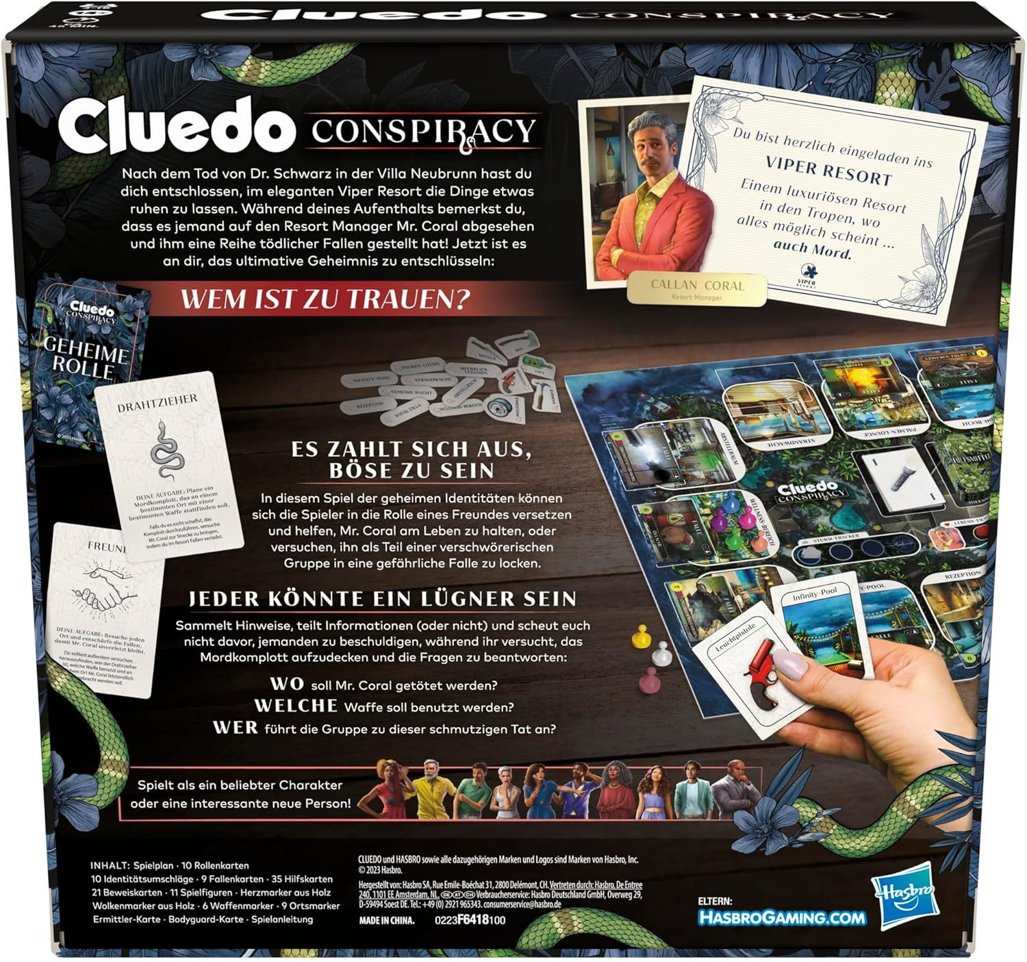 Hasbro Spiel Hasbro F6418100 Gaming - Cluedo Conspiracy Brettspiel