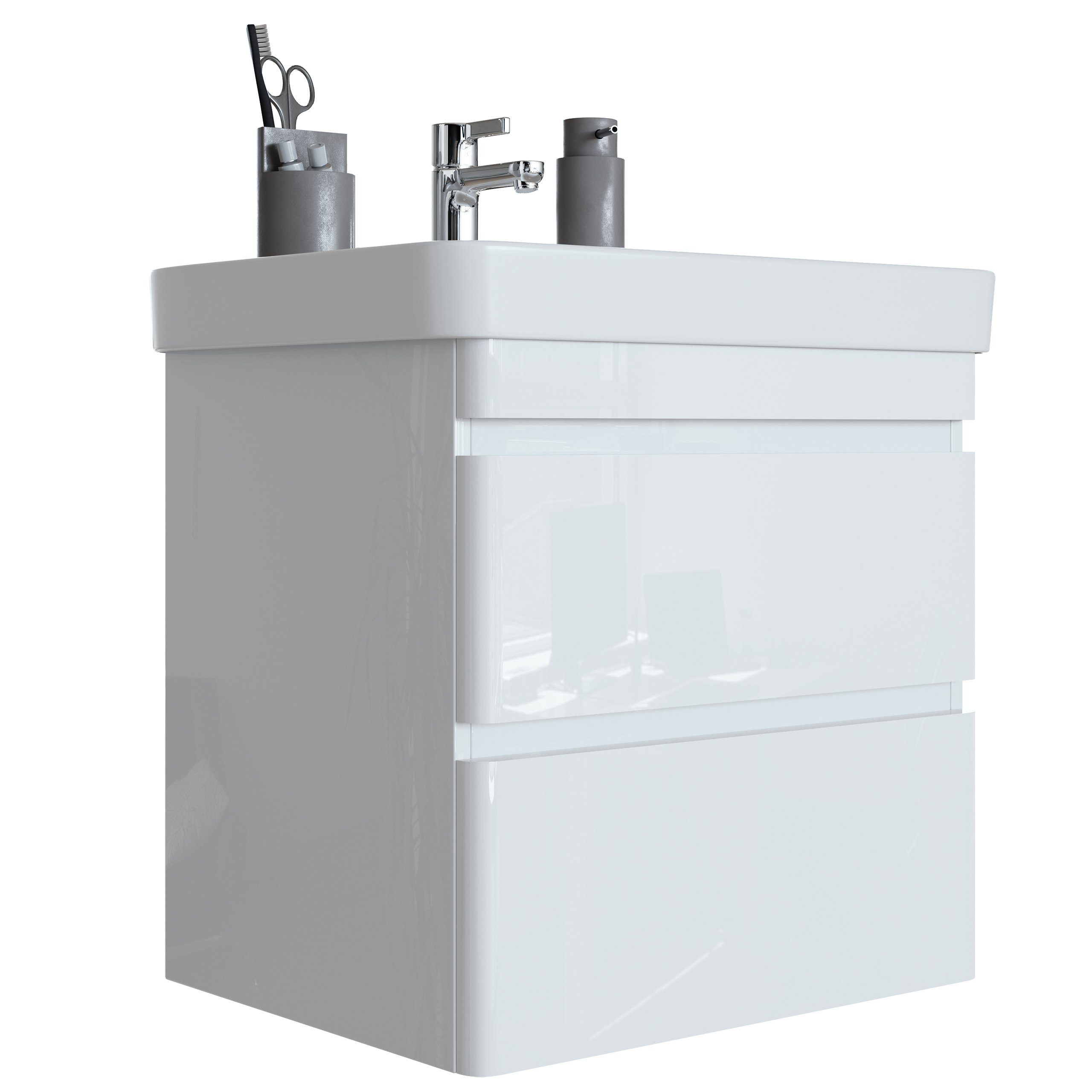 Newroom Waschtisch Axina, Waschbeckenunterschrank inkl. Waschbecken lackier günstig online kaufen