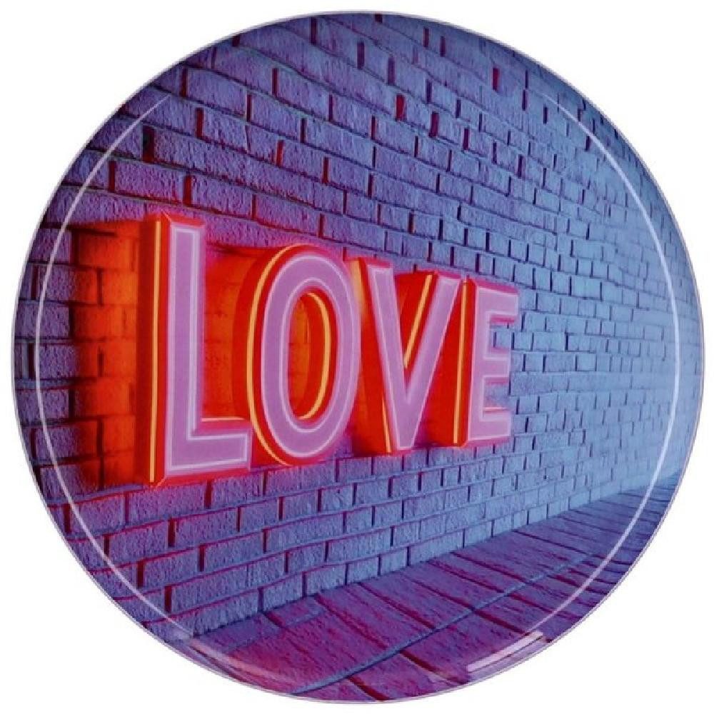 Giftcompany Getränkeuntersetzer Dekotablett Love Trays Love Rosa (17,7cm)