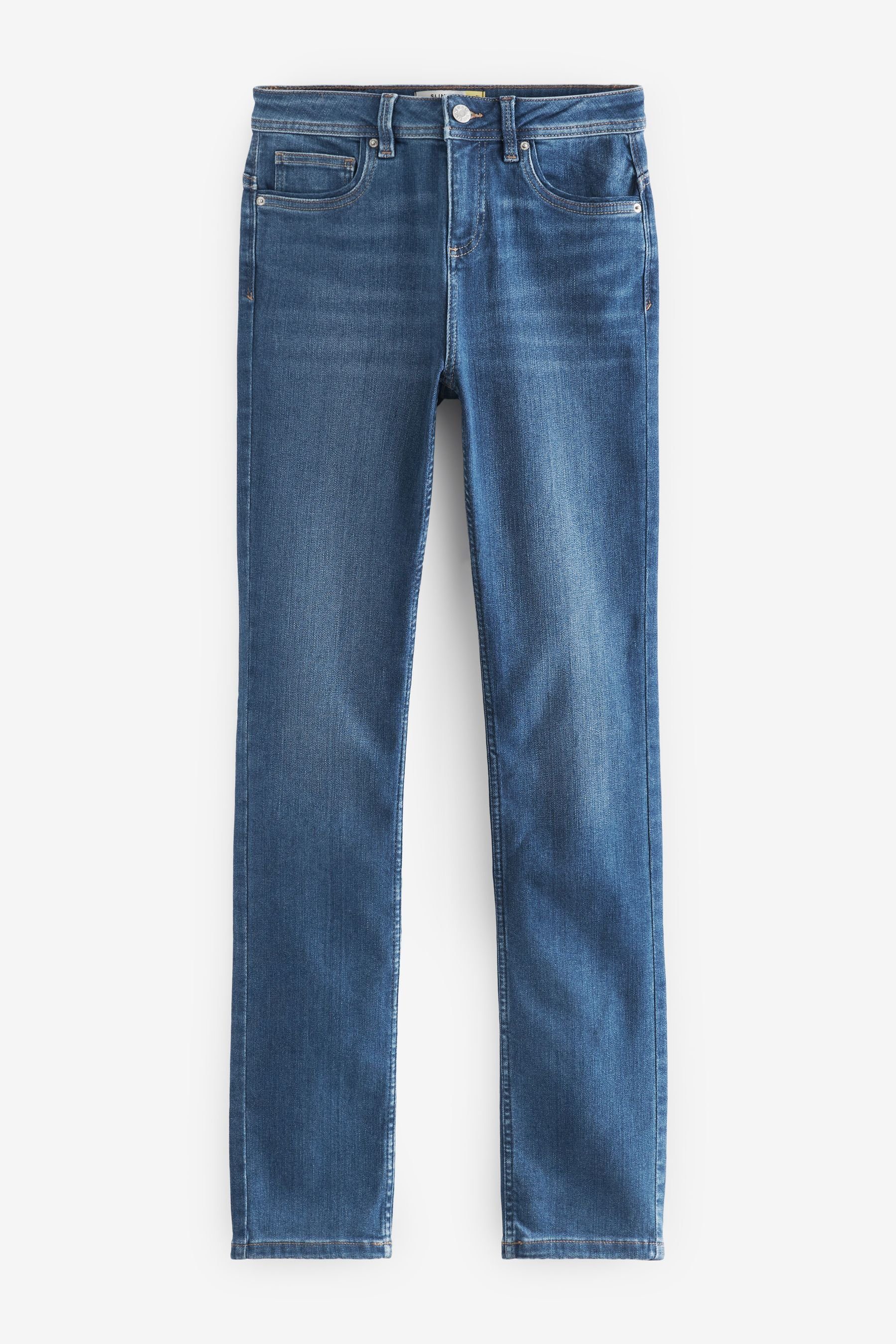 Jeans Superweiche Mid Fit Next Slim Slim-fit-Jeans Blue (1-tlg)