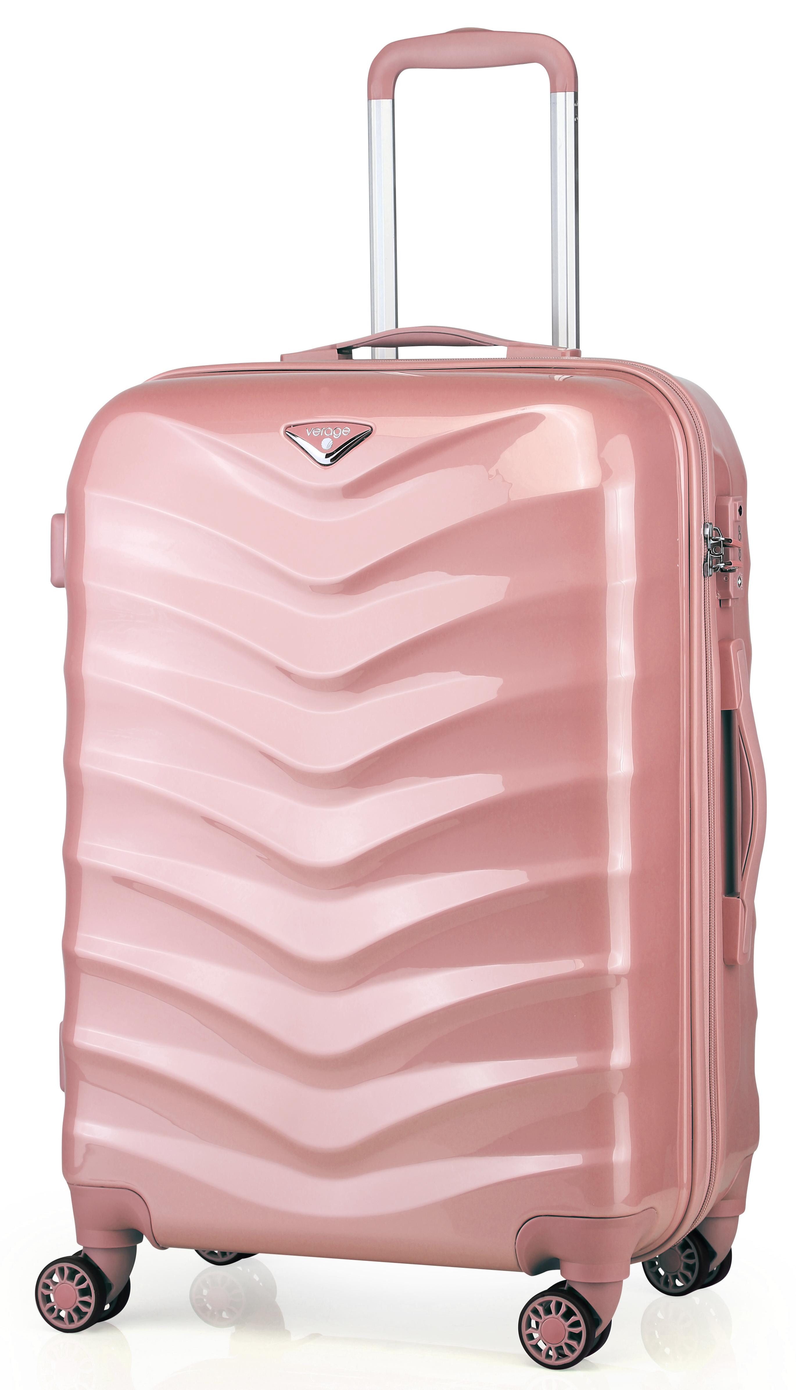 Verage Hartschalen-Trolley Rosagold /Schwarz Reisekoffer, 4 günstig online kaufen