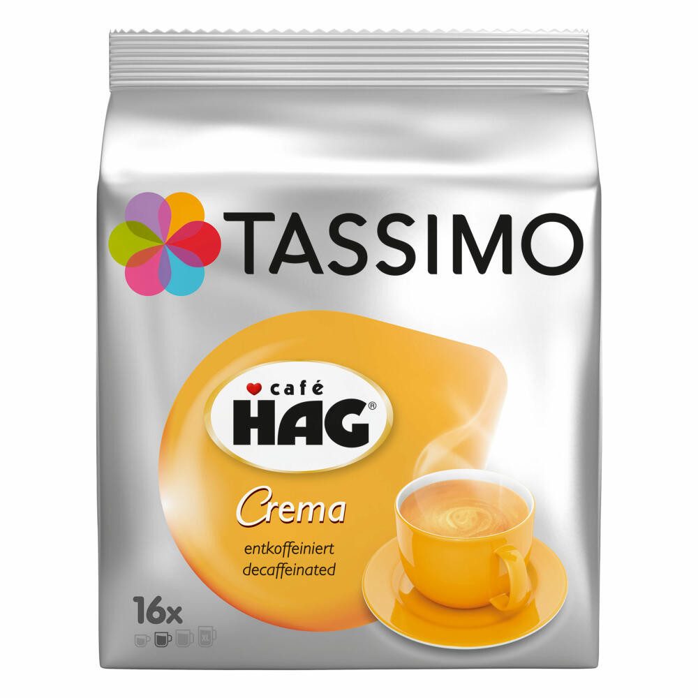 TASSIMO Kaffee Café HAG Crema Entkoffeiniert 16 T-Discs