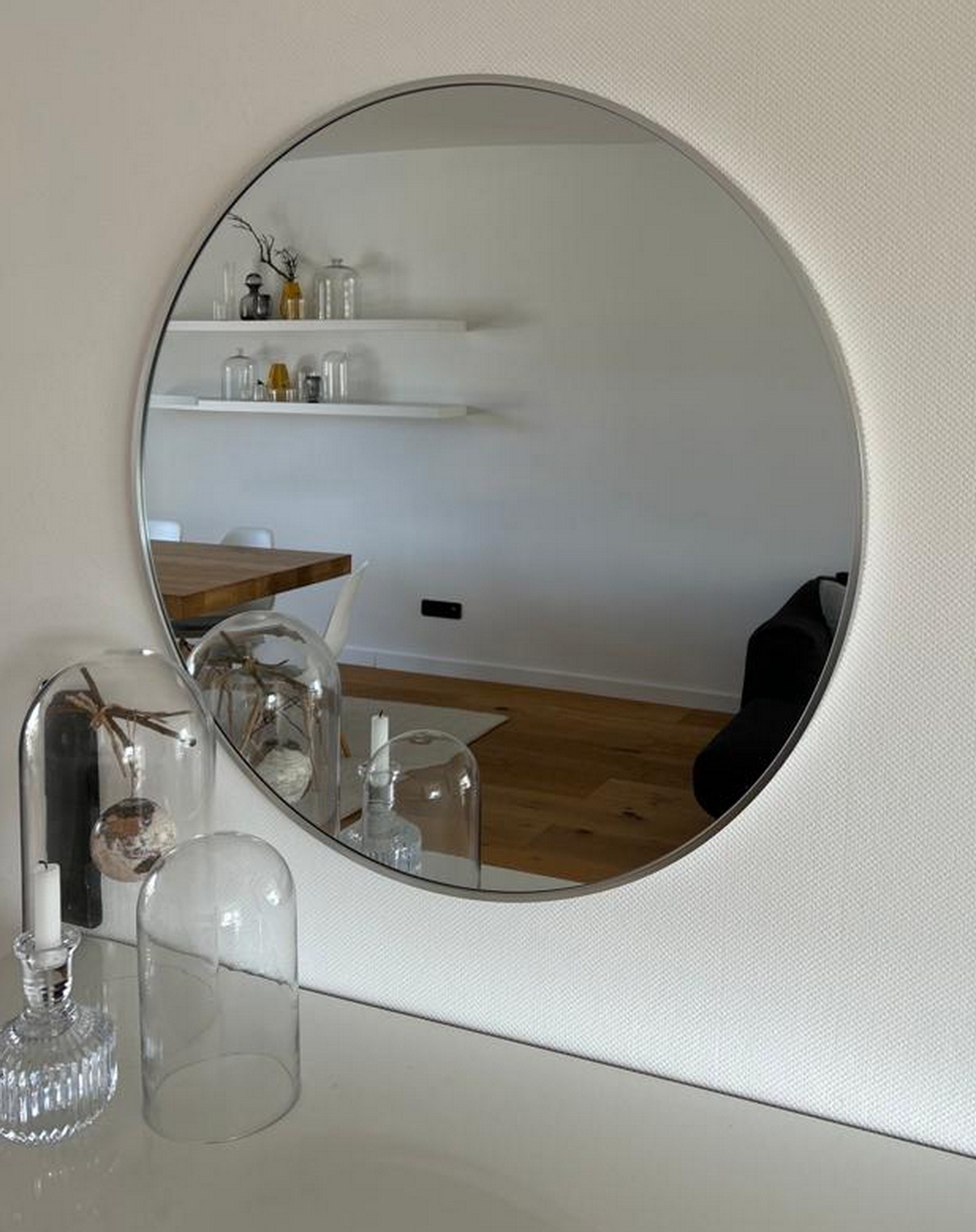 Deko-Werk 24 Rahmenspiegel-rund Spiegel Ida rund Wandspiegel mit Alurahmen günstig online kaufen