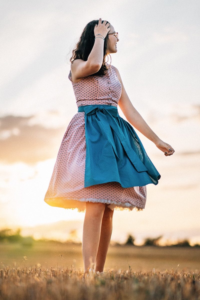 Alpenfee Tracht Dirndl Retro Dirndl 2tlg. - KIKI - rosa