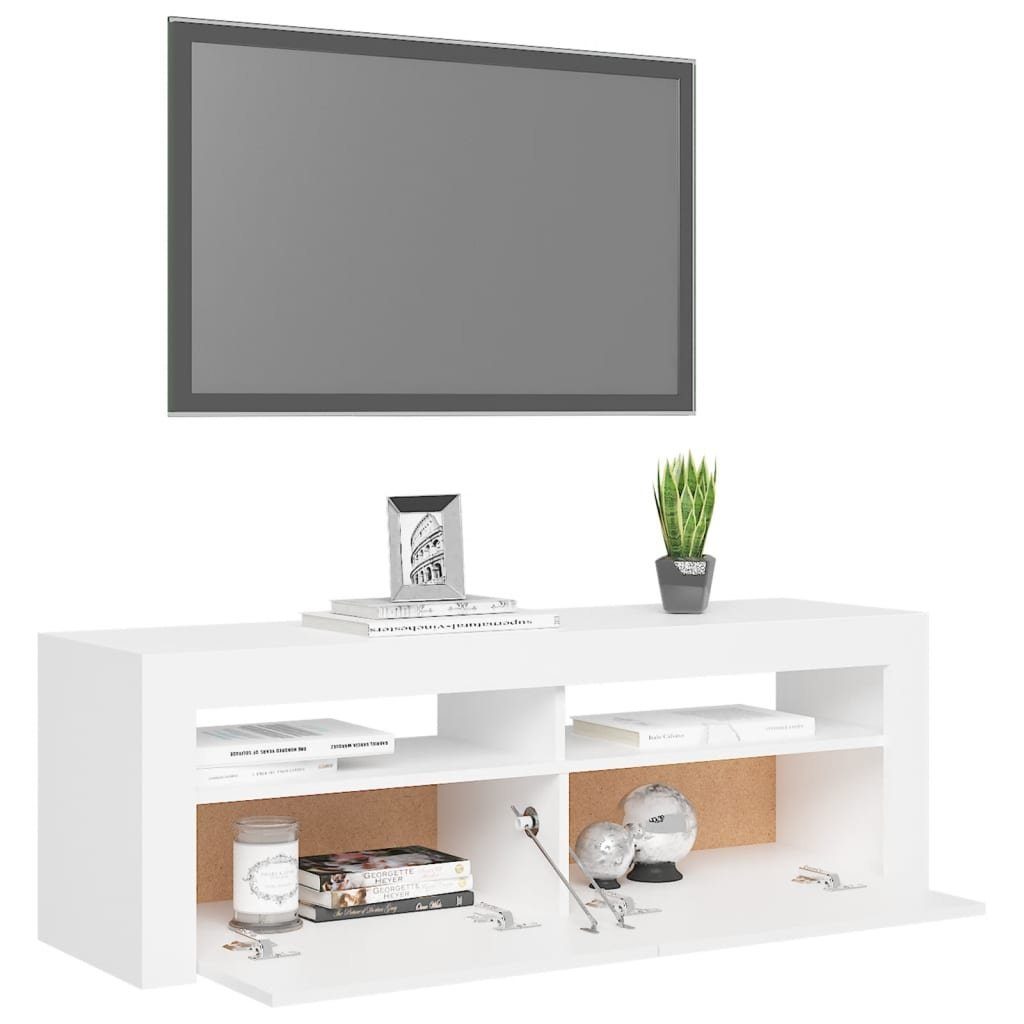 120x35x40 TV-Schrank mit Weiß LED-Leuchten cm (1-St) vidaXL TV-Schrank
