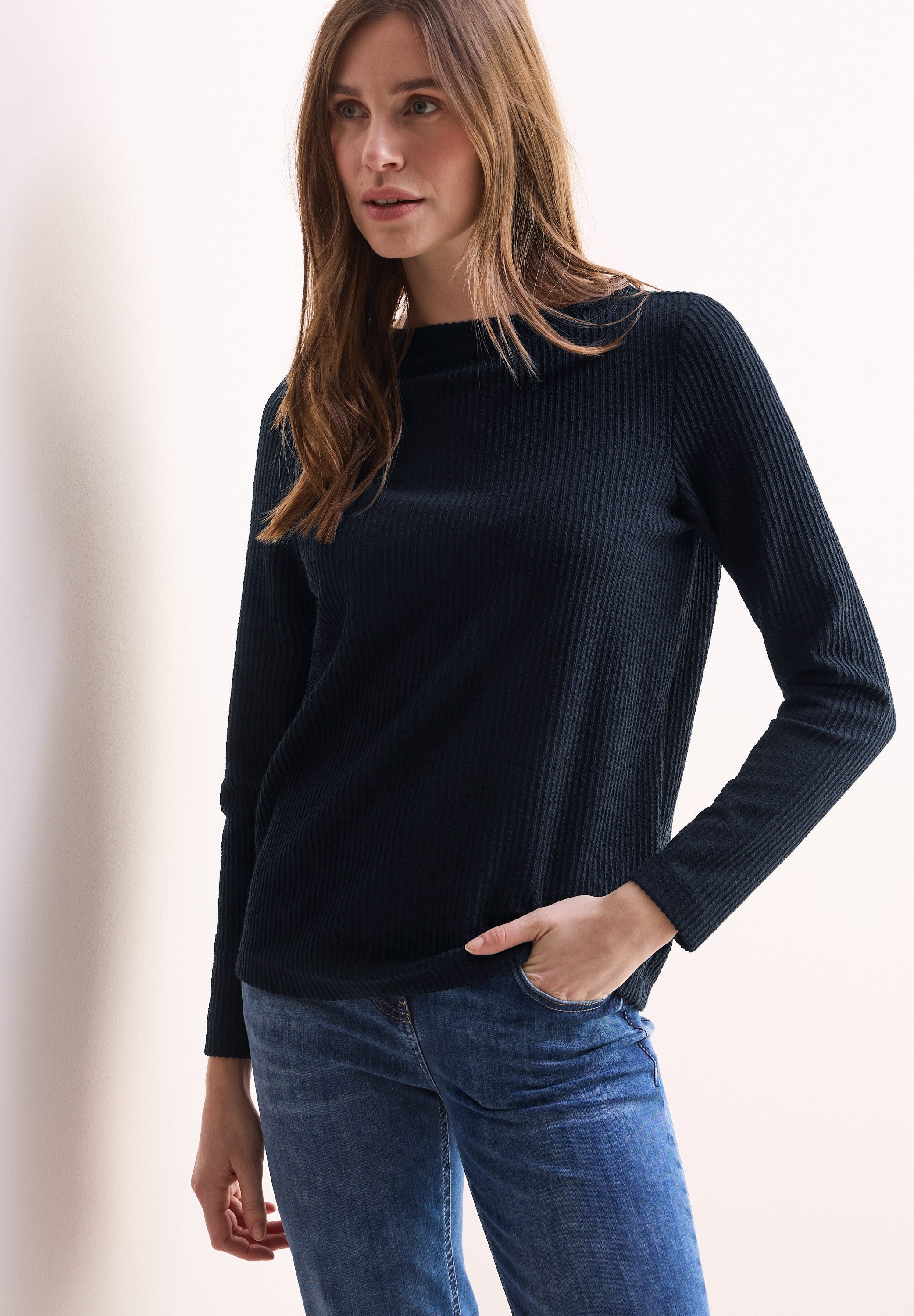 CECIL Langarmshirt mit Struktur günstig online kaufen