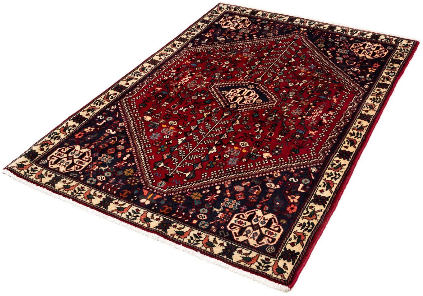 Wollteppich Abadeh Medaillon Rosso scuro 144 x 100 cm, morgenland, rechteckig, Höhe: 10 mm, Handgeknüpft