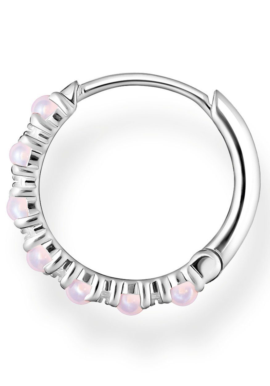 THOMAS SABO Single-Creole Rosa Steine, mit Glas-Keramik Stein, Zirkonia (synth)