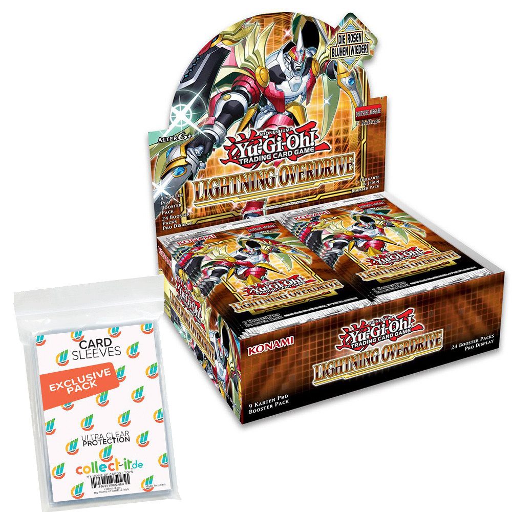 Yu-Gi-Oh Sammelkarte Yugioh Lightning Overdrive 1 Display Deutsch 1. Auflage + Sleeves
