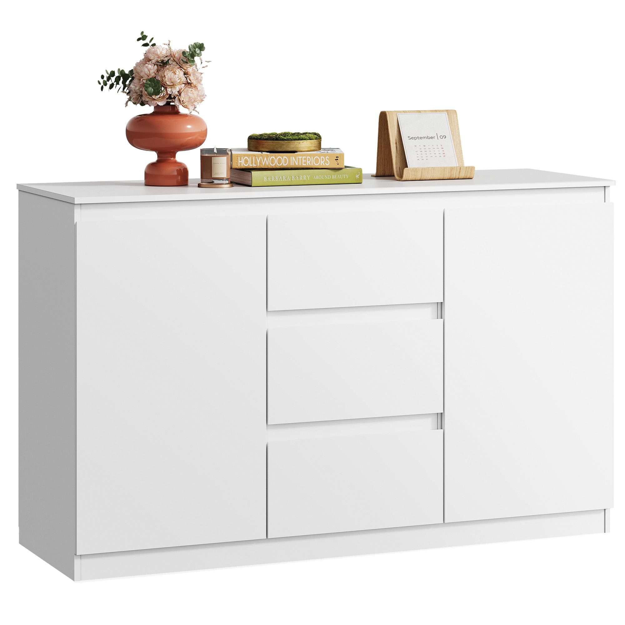 WLIVE Sideboard Kommode, Breite 80 cm, Sideboard mit 3 Schubladen & 1 Tür, günstig online kaufen