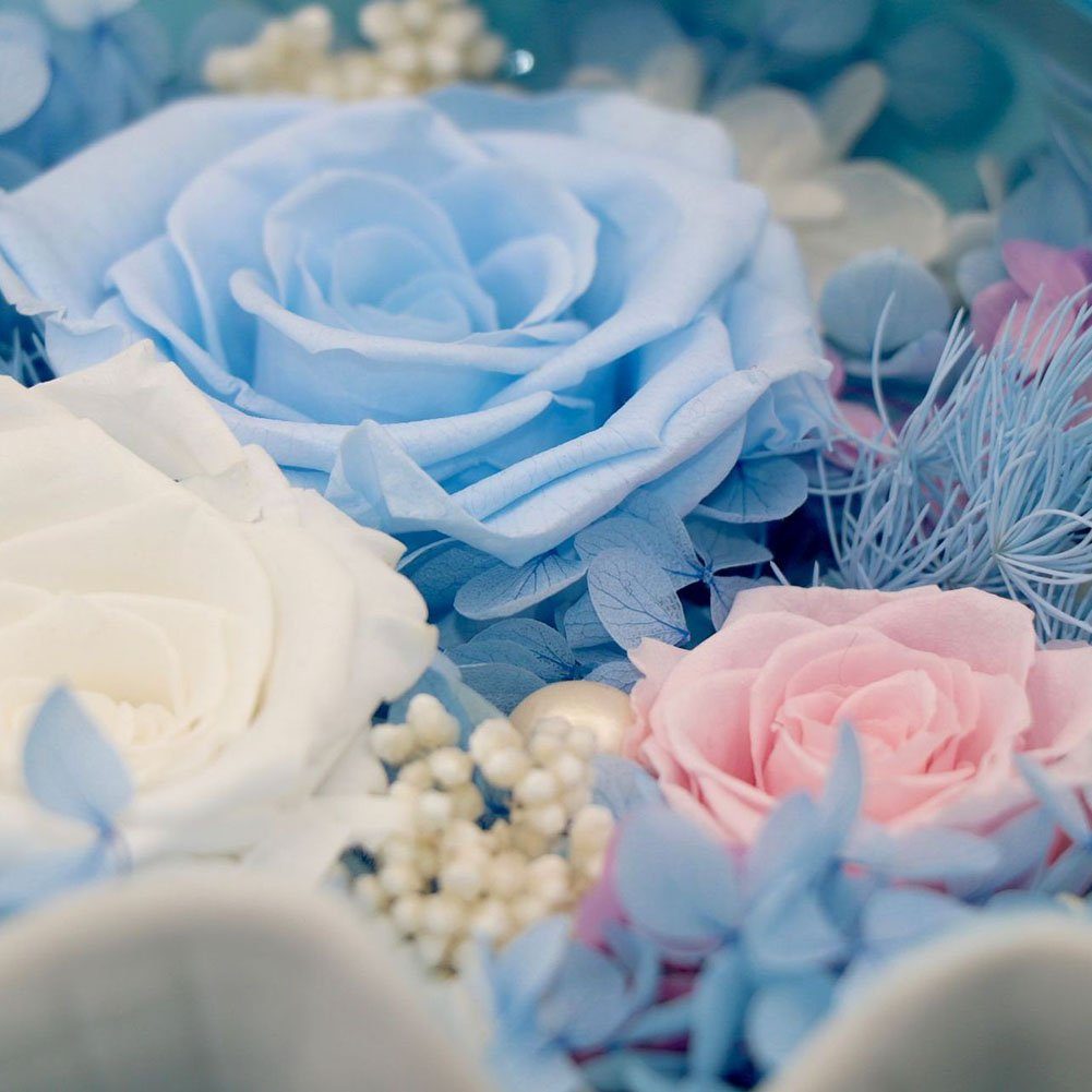 Geburtstag, für Kunstblume Blume OUSPO Valentinstag Muschel Dekoration Ewige Rose