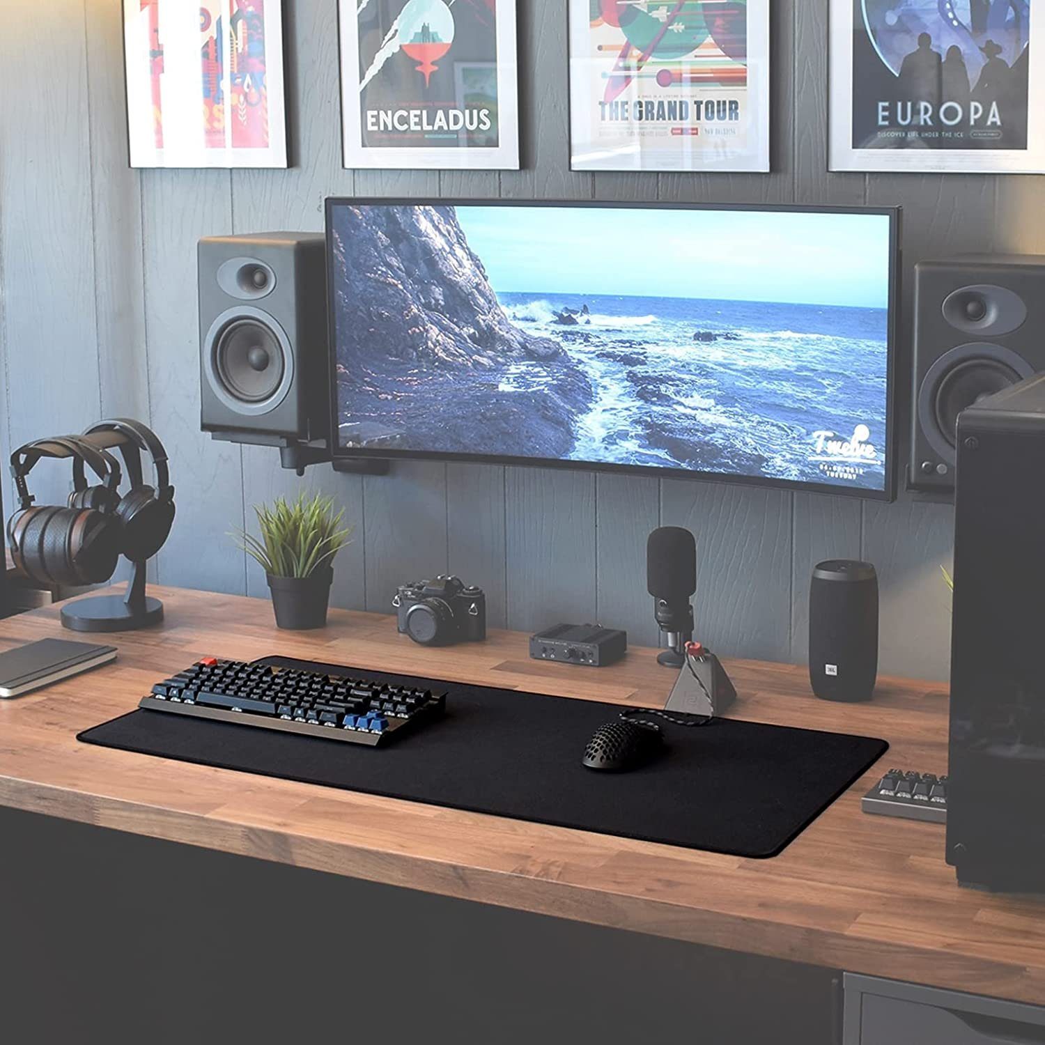 MAXLVL Gaming Mauspad 900 x 400mm - Fransenfreie Ränder - rutschfest (Großes Mousepad präzises und langlebiges Large Mouse Pad), Rutschfeste Schreibtischunterla – Bild 2 von 5