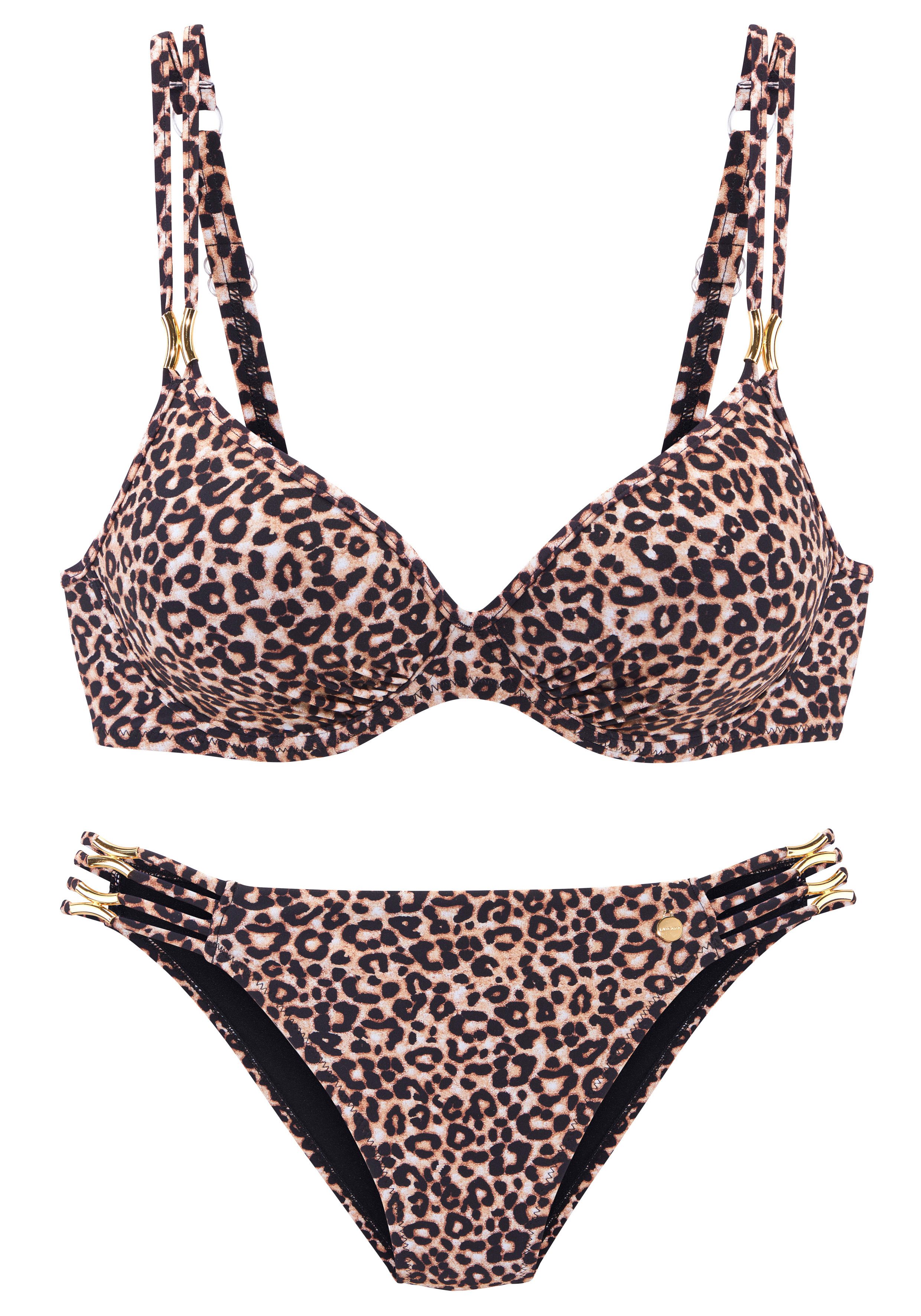 LASCANA mit wattierten Cups und goldfarbigen Details. € 74,99