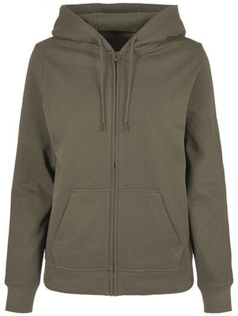 Build Your Brand Sweatjacke Ladies Basic Zip Hoody - Damen Kapuzen Sweatjacke