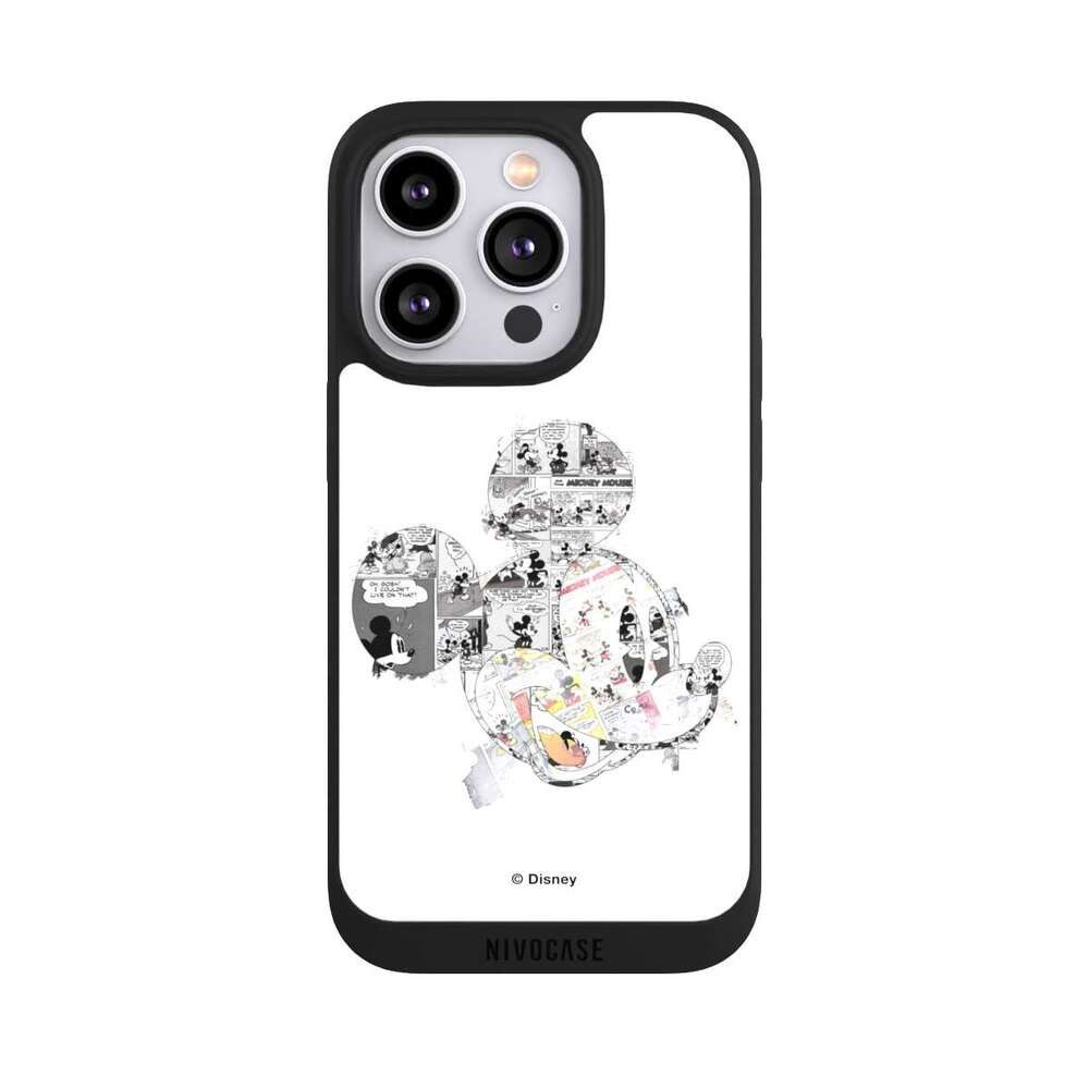 NIVOCASE Handyhülle Mickey Mouse Offizielles Lizenzprodukt Disney Mickey Mouse - Collage, Apple iPhone 14 Pro Handyhülle Hülle NIVOpure Case Schwarz