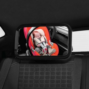 XTROBB Babyspiegel Babyspiegel zur Beobachtung im Auto - 360° Sicht, sichere Montage. (Babyspiegel-Set fürs Auto, Babyspiegel, halterung), Sicherer, unzerbrechlicher Kunststoff.