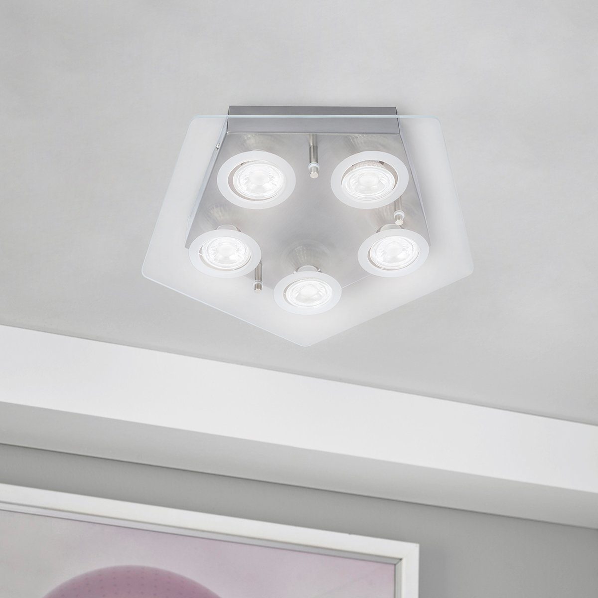 MeLiTec LED Deckenleuchte D88, LED, Deckenlampe, Wand, Leuchte, Deckenstrahler, Spot, Wohnzimmer, Beleuchtung