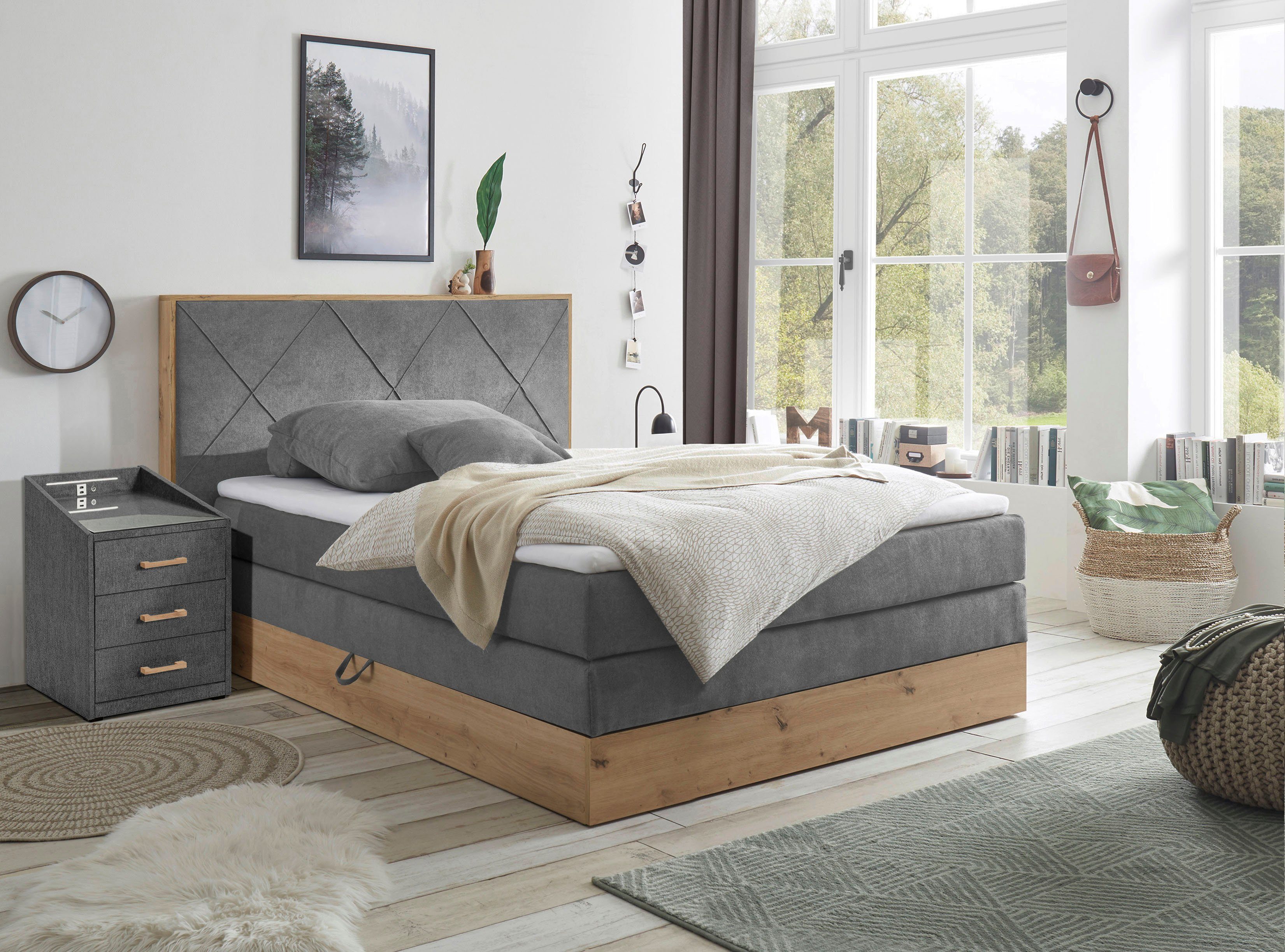 ED EXCITING DESIGN Boxspringbett Bellevue, inkl. günstig online kaufen