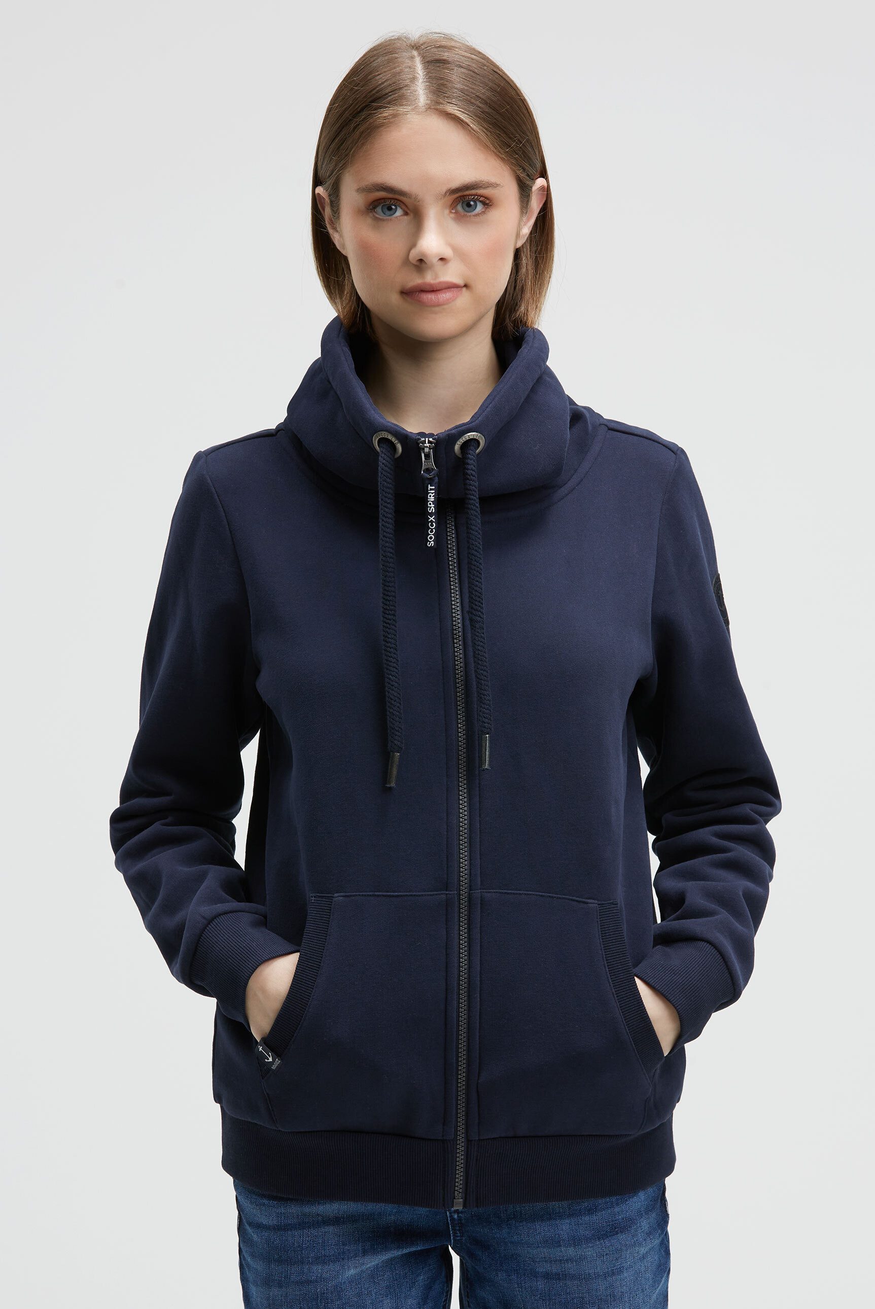 SOCCX Sweatjacke mit weicher Innenseite günstig online kaufen