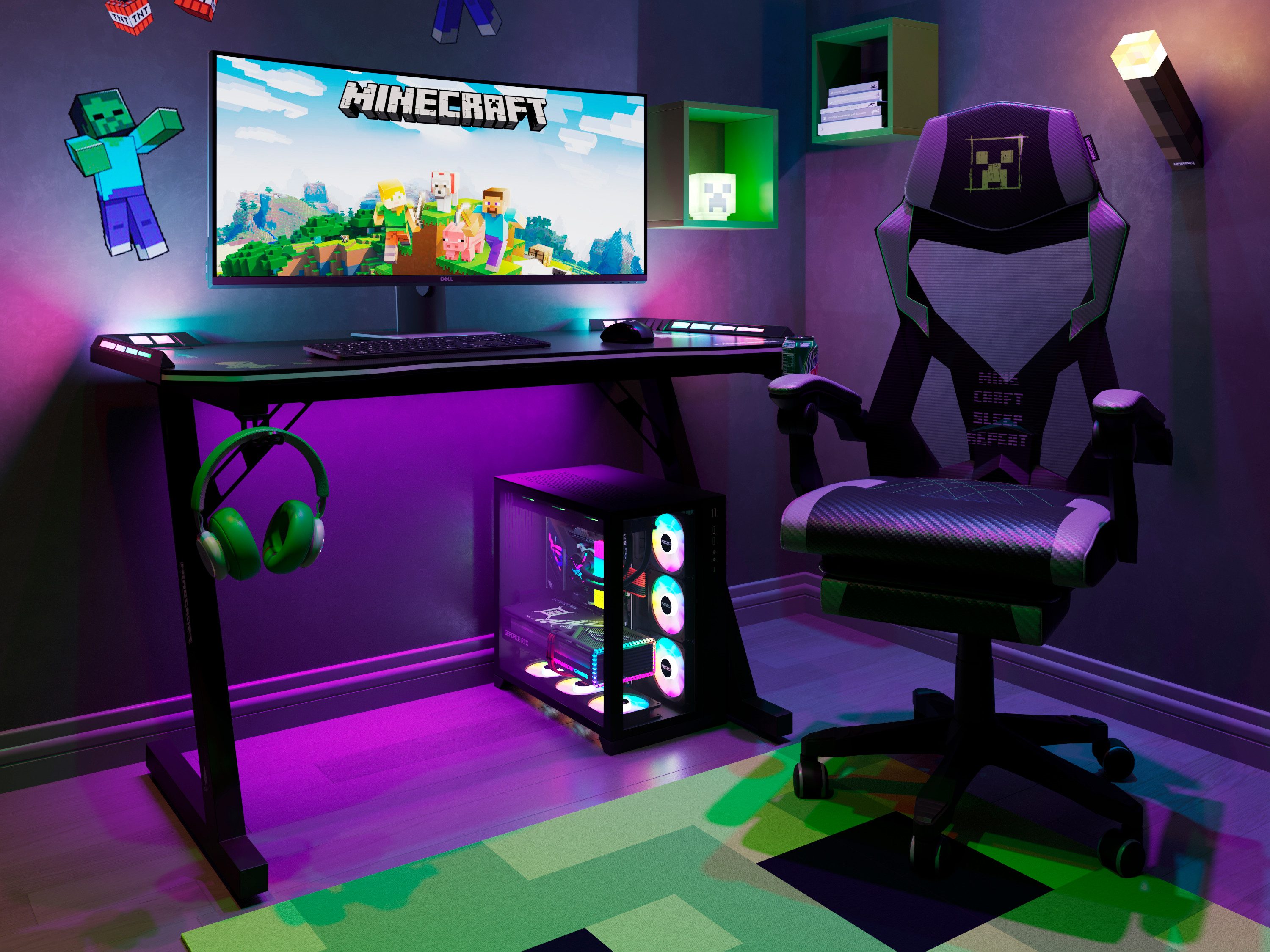 Minecraft Wandregal Cube - 3er Set günstig online kaufen