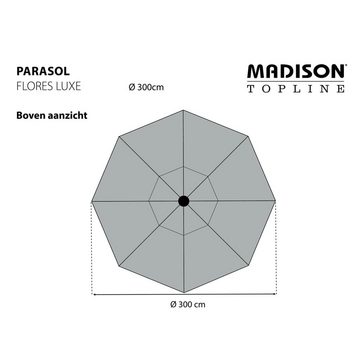 Madison Balkonsichtschutz Sonnenschirm Flores Luxe 300 cm Rund Saphirblau