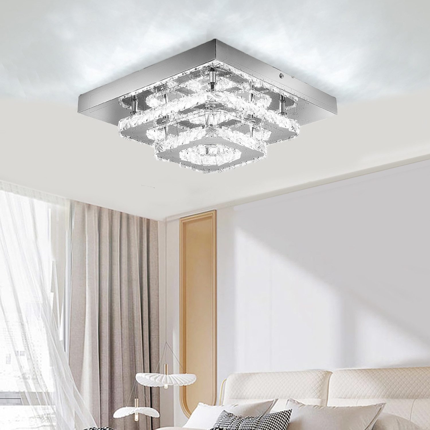 oyajia Deckenleuchte 36W Moderne Kristall LED günstig online kaufen