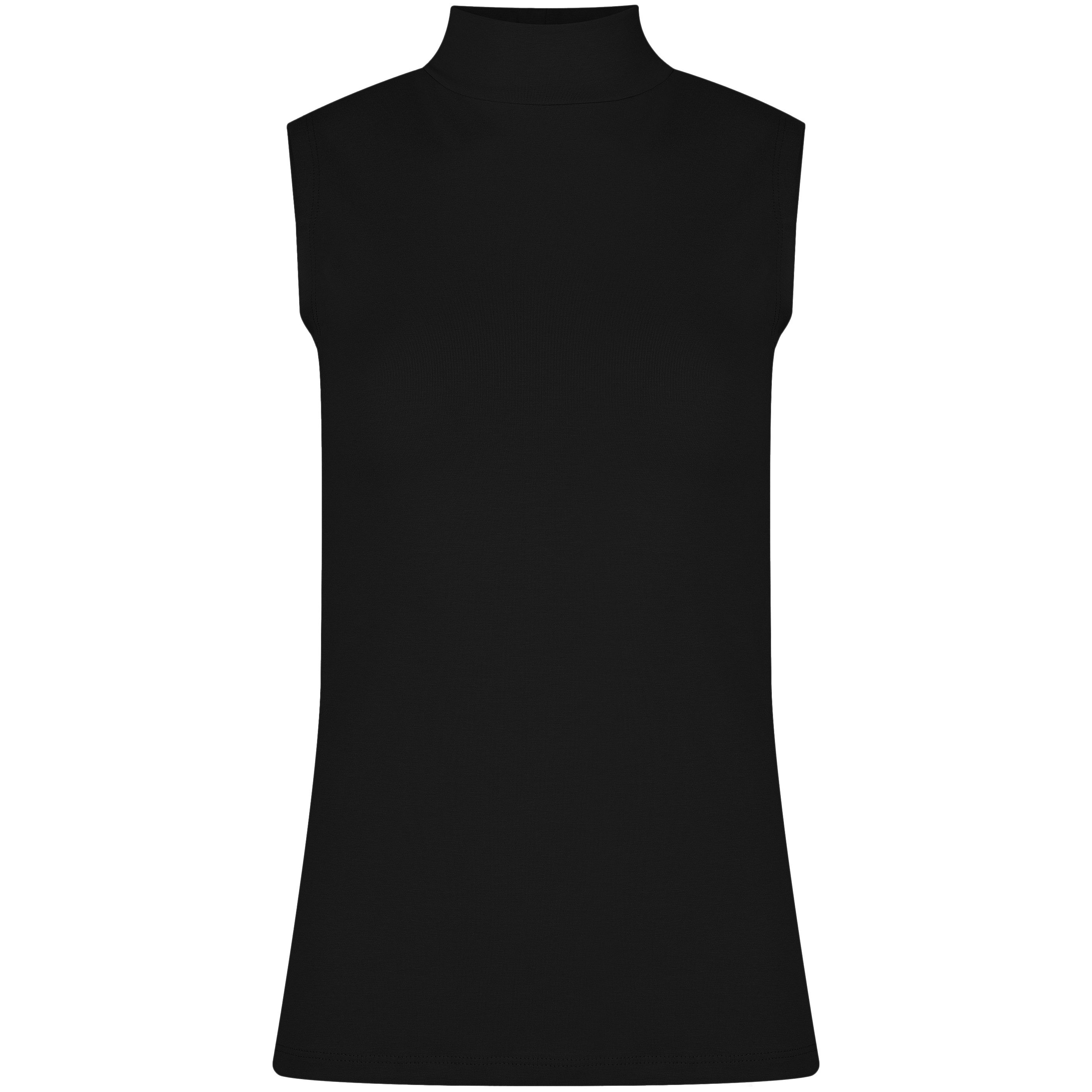 Evoni T-Shirt Basic Shirt ärmellos Halbkragen günstig online kaufen