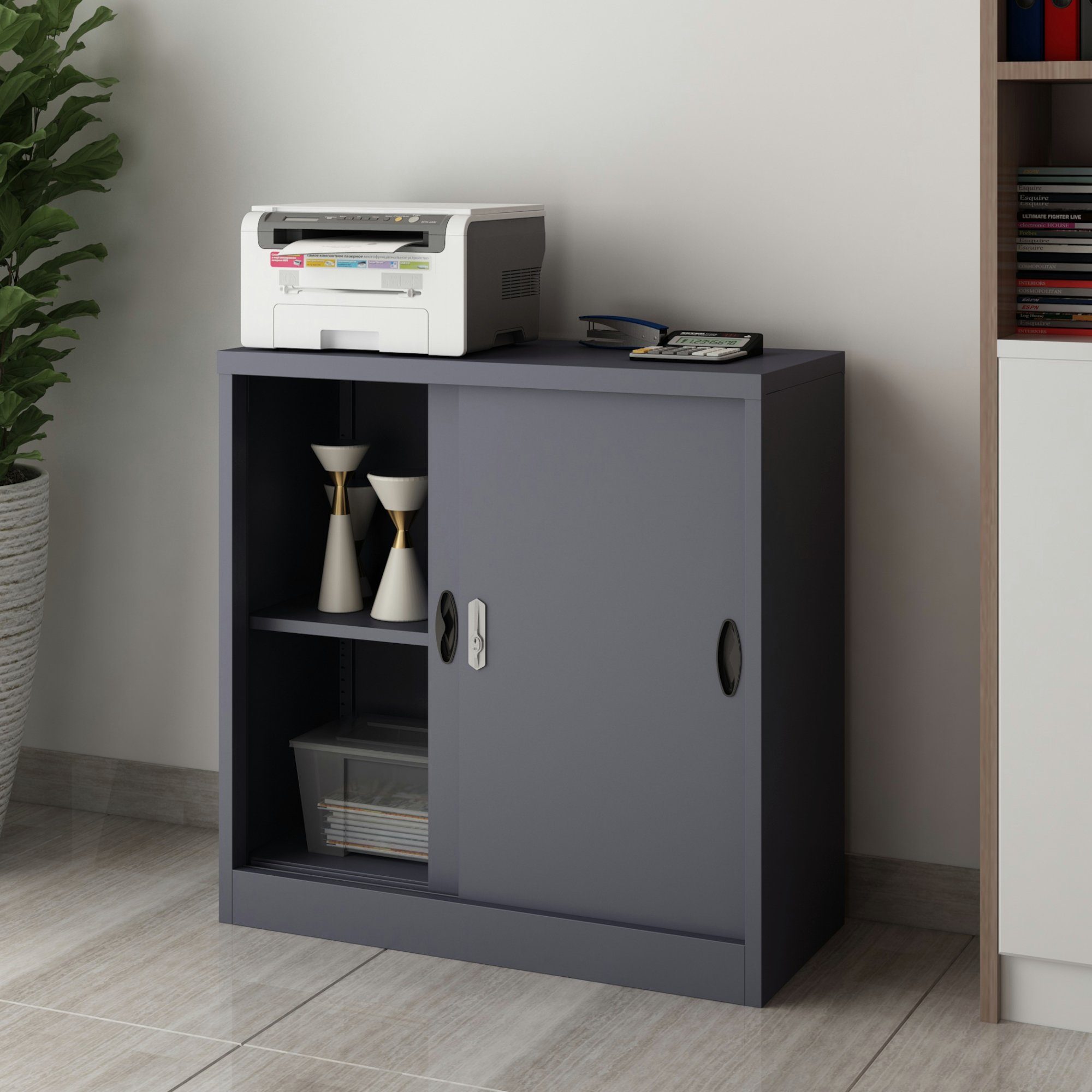en.casa Aktenschrank »Rieti« Büroschrank Stahl 90x40x90 günstig online kaufen