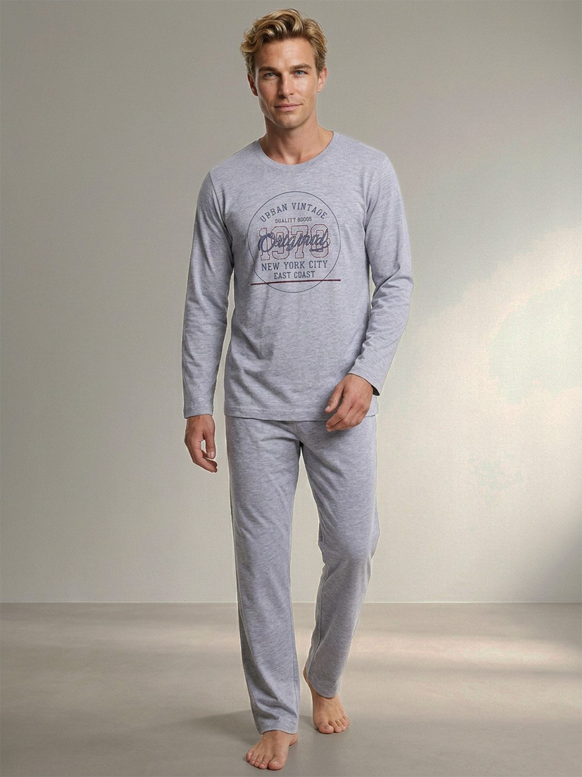 Pyjama Pyjama Set Langarm - Vintage New York City