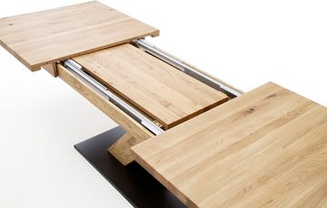 MCA furniture Esstisch Mendoza, Esstisch Bootsform mit X-Säule, ausziehbar