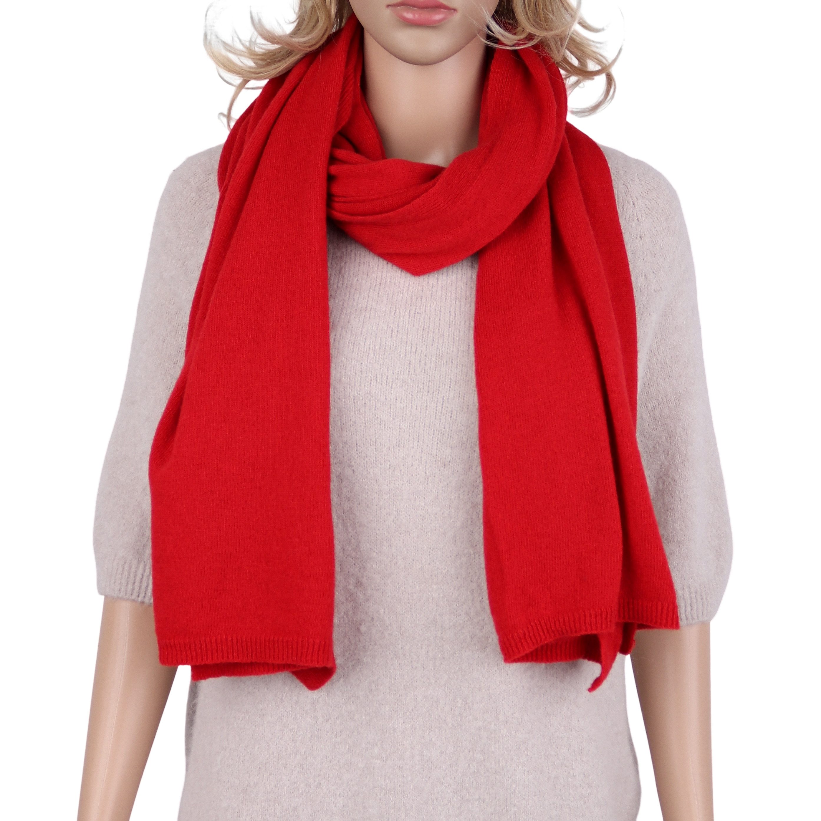 MIRROSI Kaschmirschal Damen Strickschal, Made in Italy 5% Kaschmir, Damen Langes Halstuch ideal für Herbst und Winter ca. 200x60cm