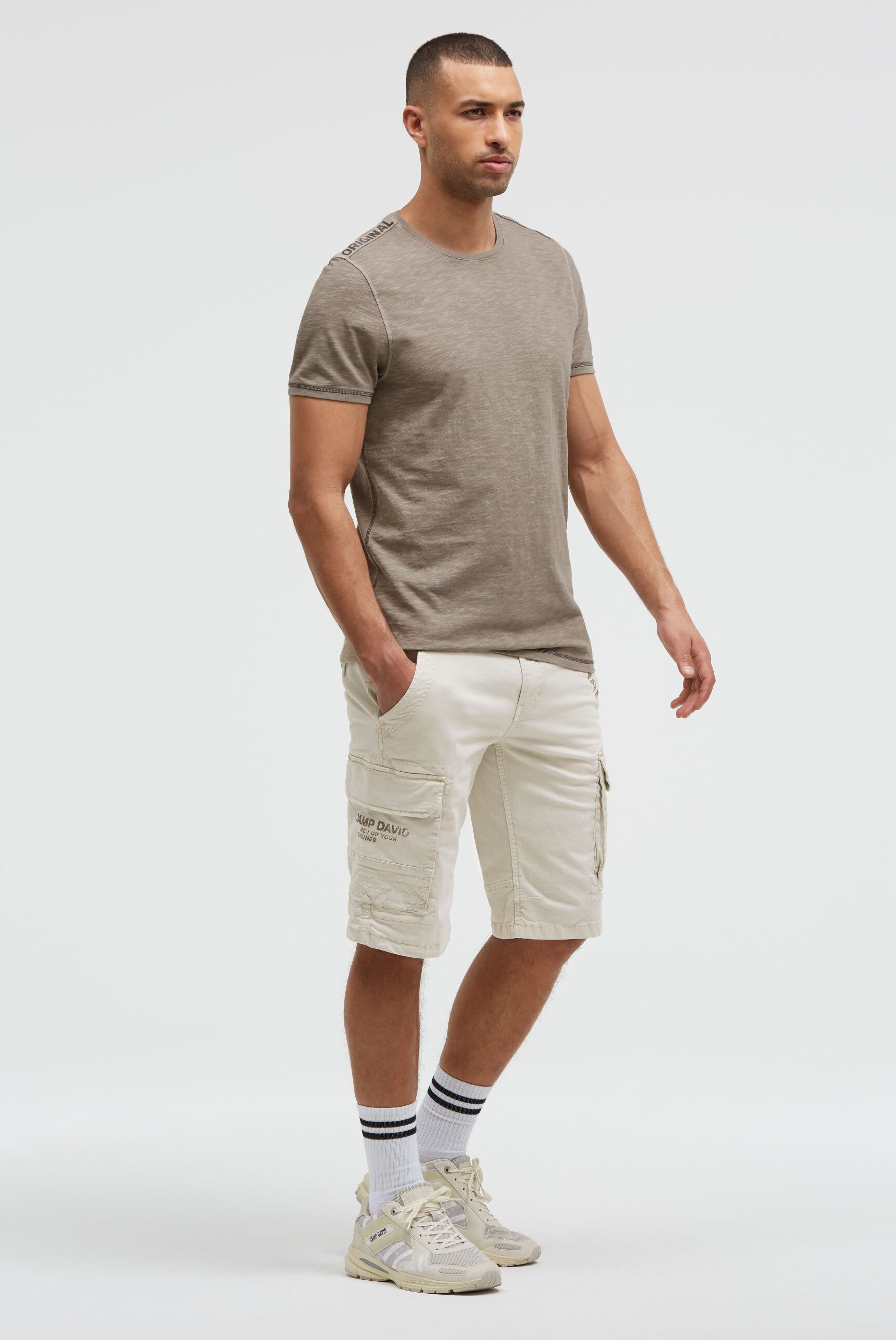 CAMP DAVID Shorts mit Bindeband innen am Bund