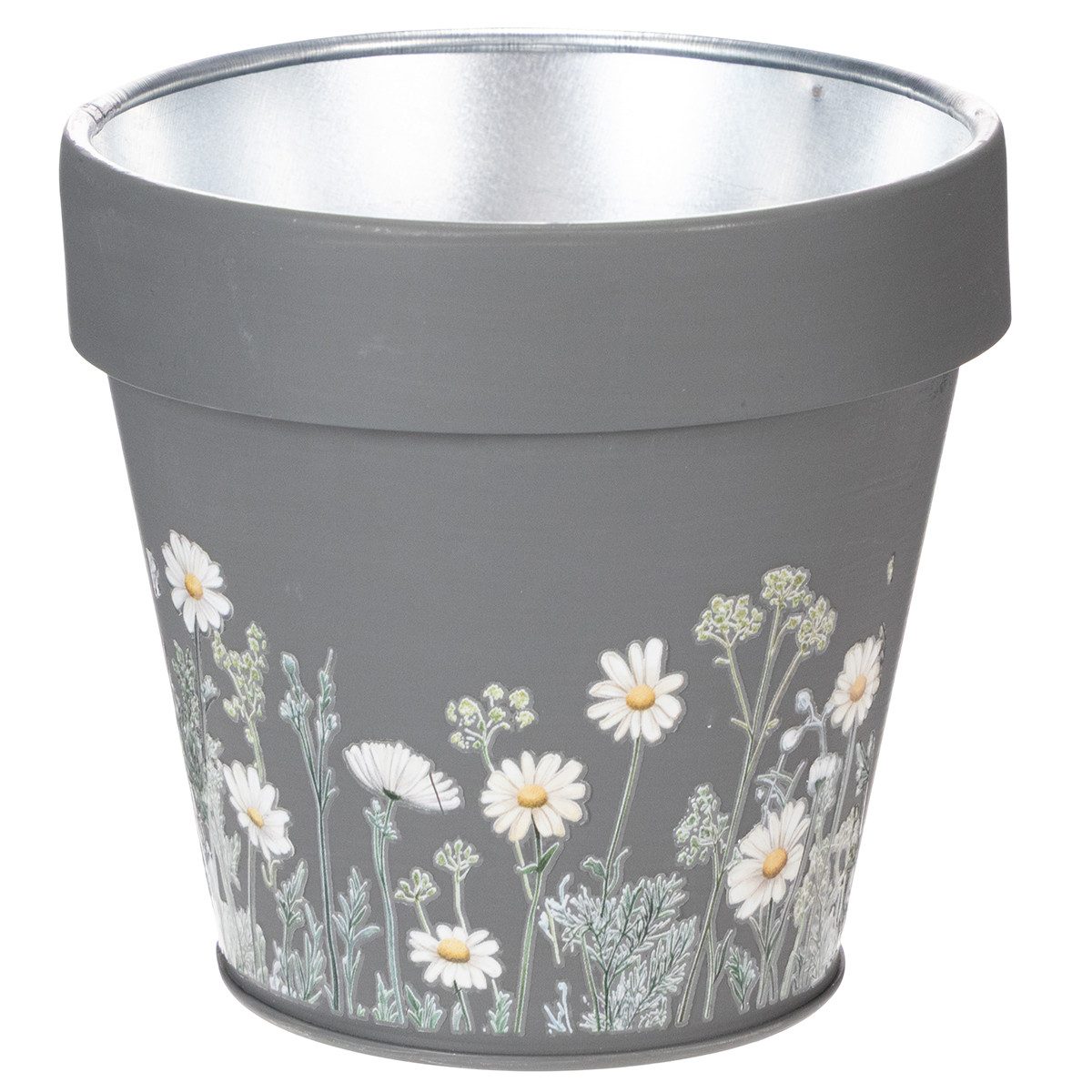 Florists Products Übertopf Blumentopf mit zartem Blumenmotiv für stilvolle Raumdekoration, 4 Stü
