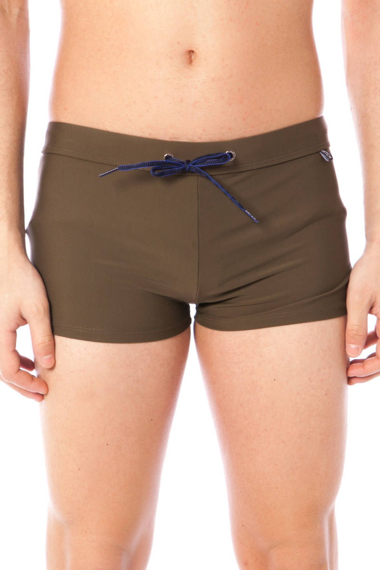 Datch Badeshorts Grüne Herren-Badeboxer mit Kordelzug und Innenslip für Komfort