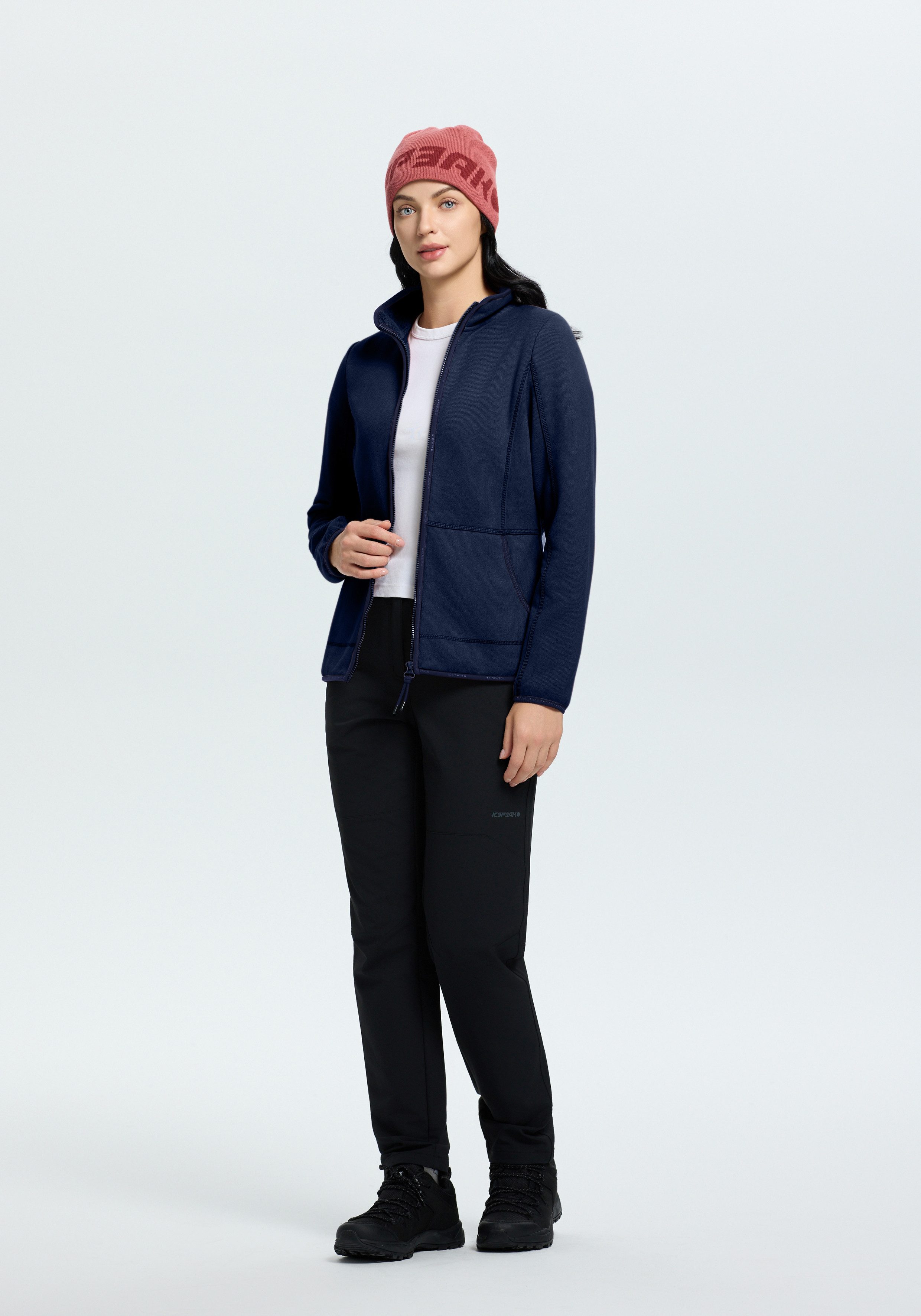Icepeak Fleecejacke ICEPEAK AMYRY mit Stehkragen, in normaler Passform