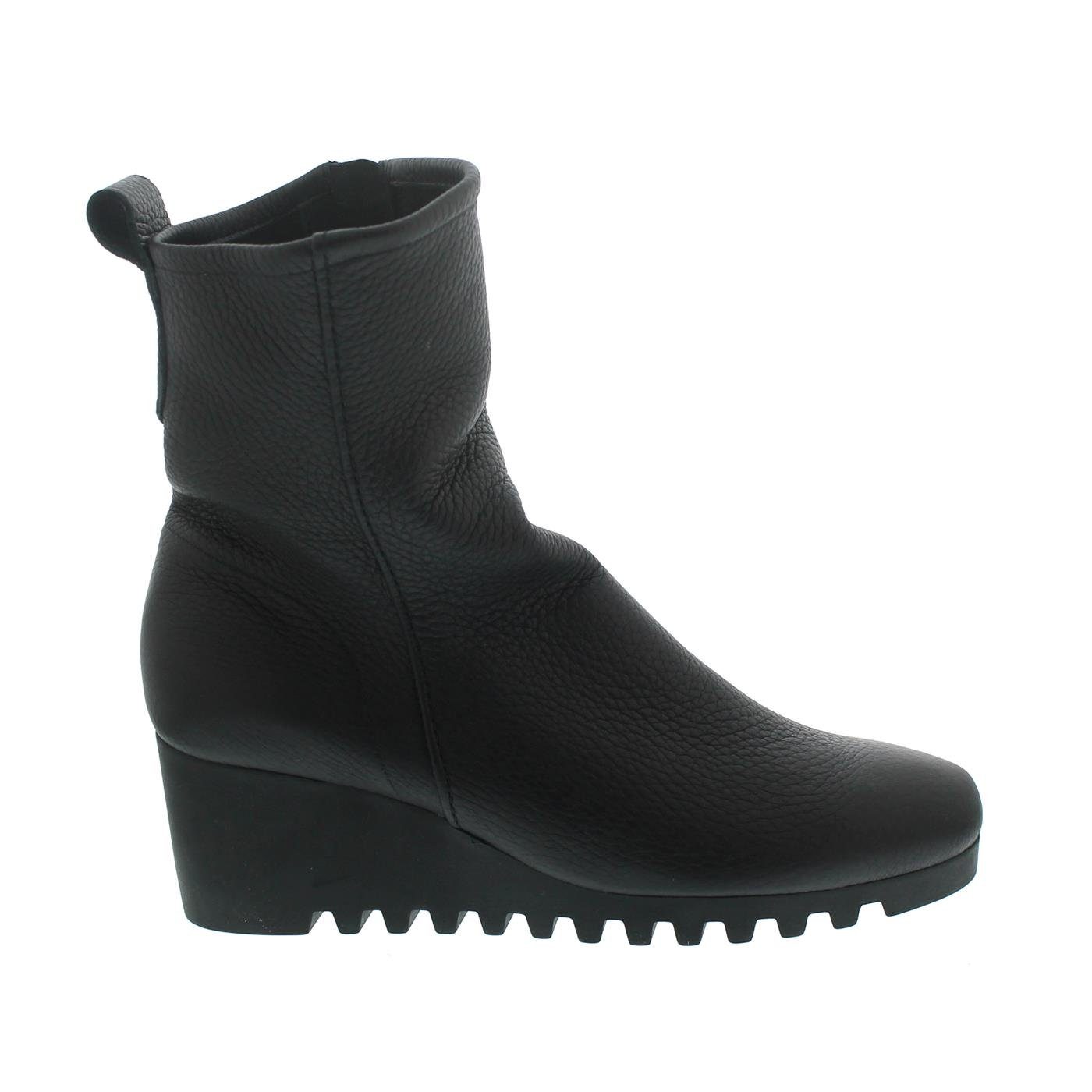 arche Arche Larazo, Stiefelette, Cerf pleine fleur (Hirschleder), Noir Reißverschlussstiefel