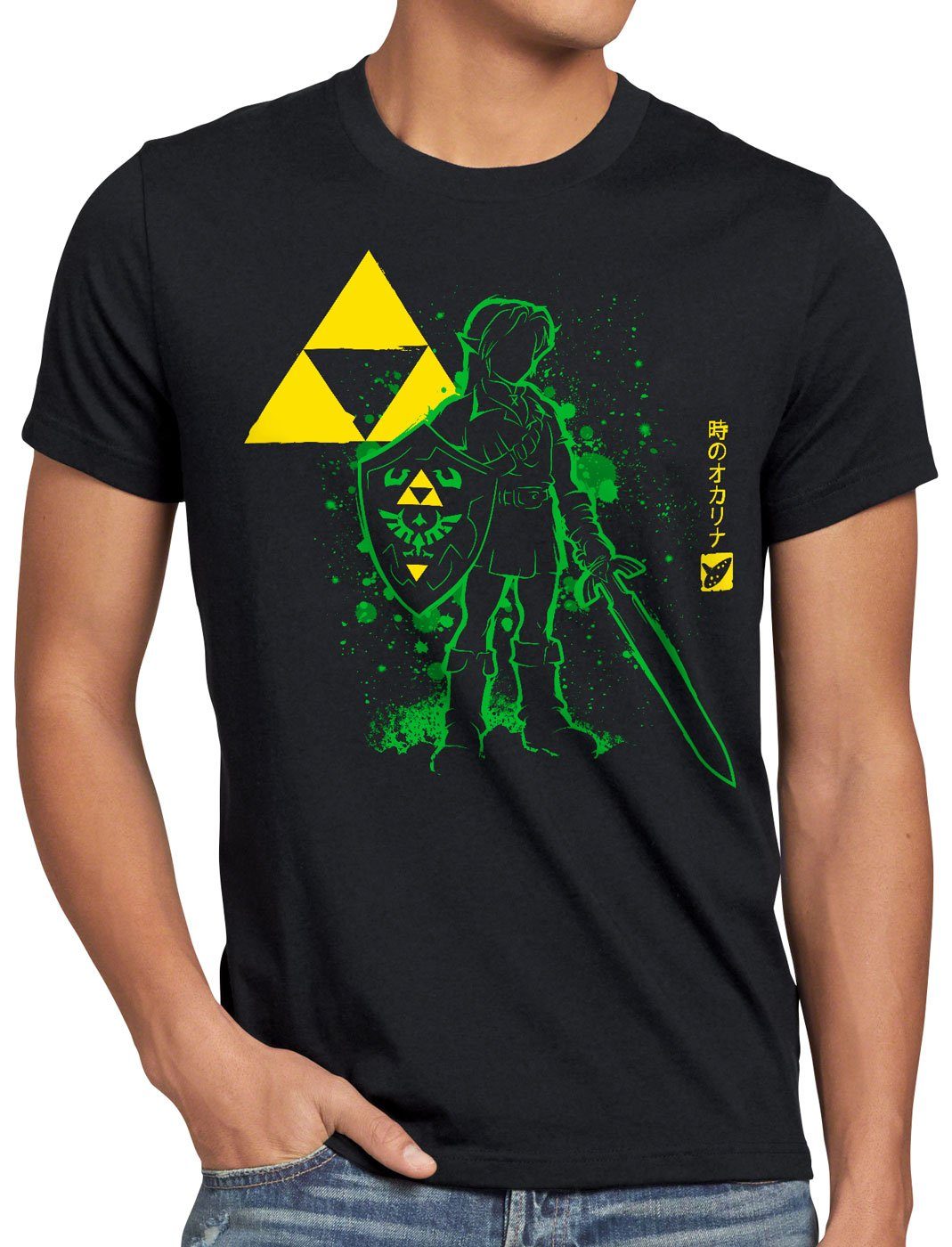 style3 Print-Shirt Herren T-Shirt Hyrule Abenteurer switch lite snes zelda ocarina link