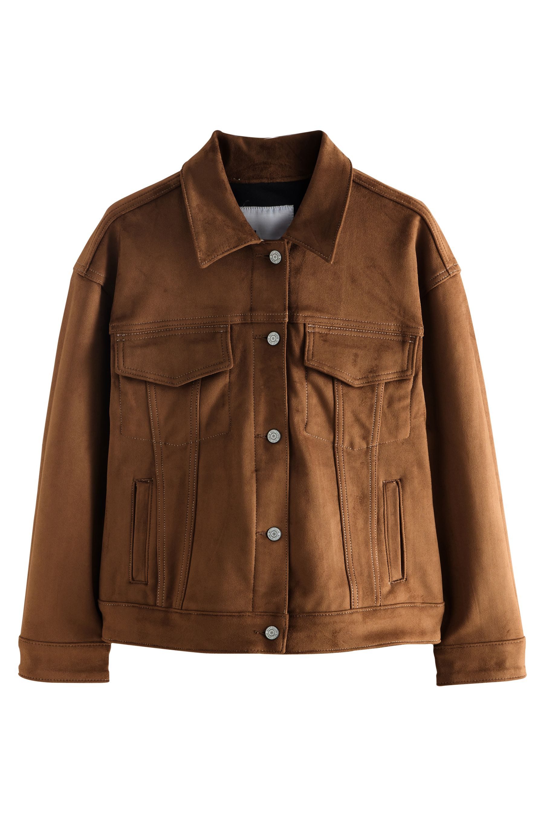 Next Jeansjacke N. Premium Trucker-Jacke aus Velourskunstleder (1-St) günstig online kaufen