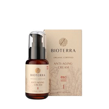 BIOTERRA Anti-Aging-Creme Bio Anti Aging Creme 50ml Tagescreme Nachtcreme Gegen Falten, 1-tlg., feuchtigkeitsspendend regenerierend antibakteriell anti-aging