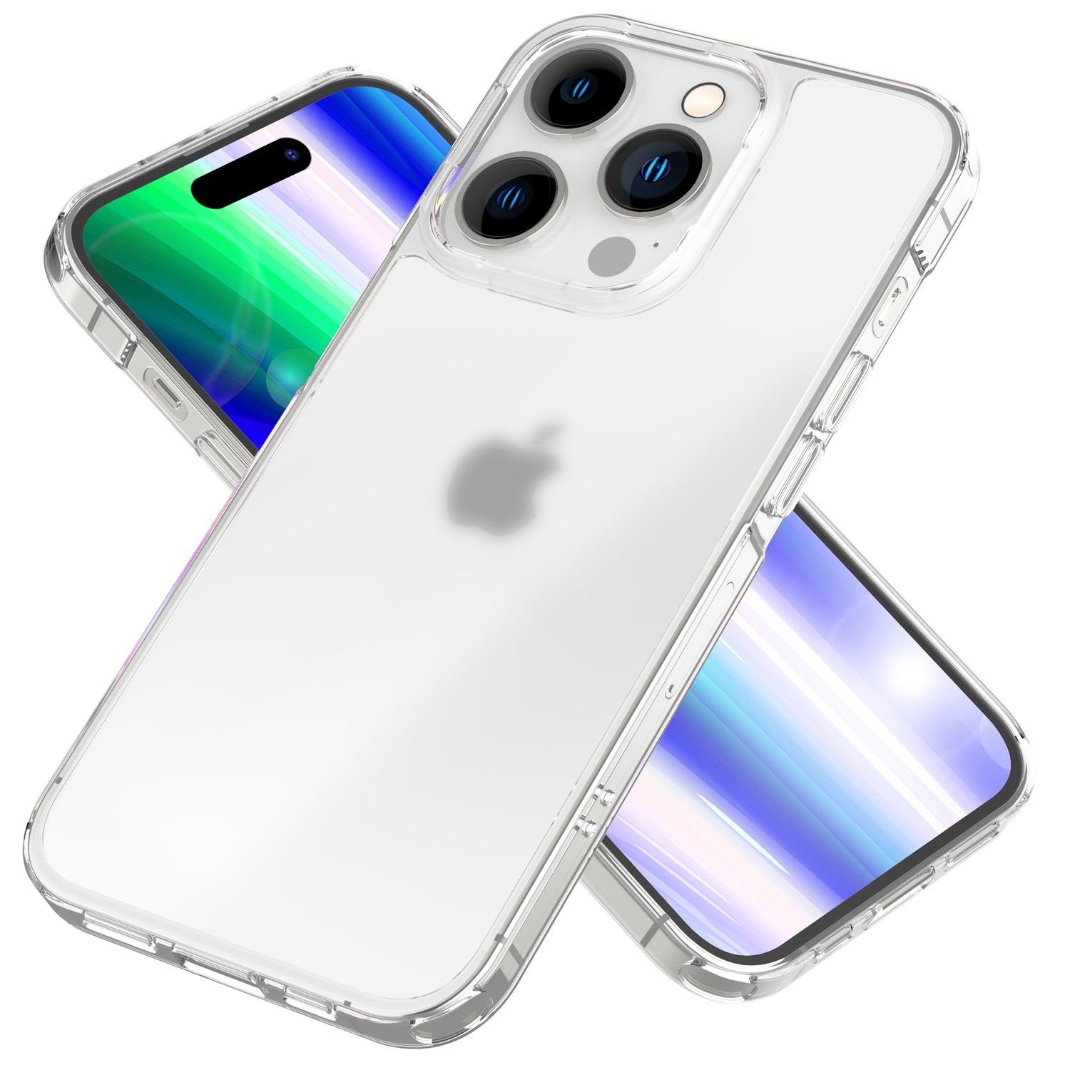 Nalia Smartphone-Hülle Apple iPhone 14 Pro 15,5 cm (6,1 Zoll), Matte Klare Harte Hülle / Semi-Transparent / Anti-Fingerabdruck Cover