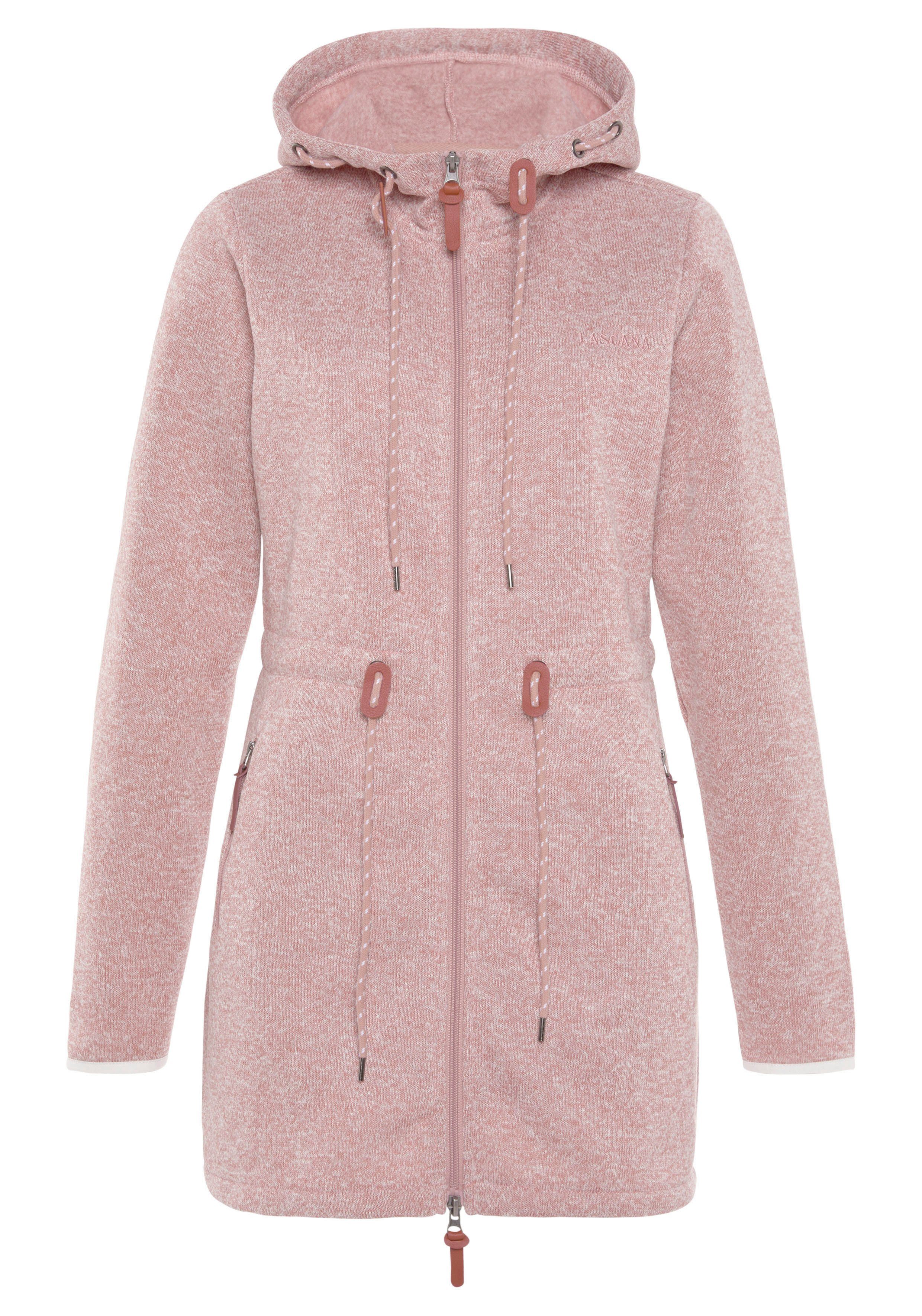 Kapuze rose mit LASCANA Fleecejacke