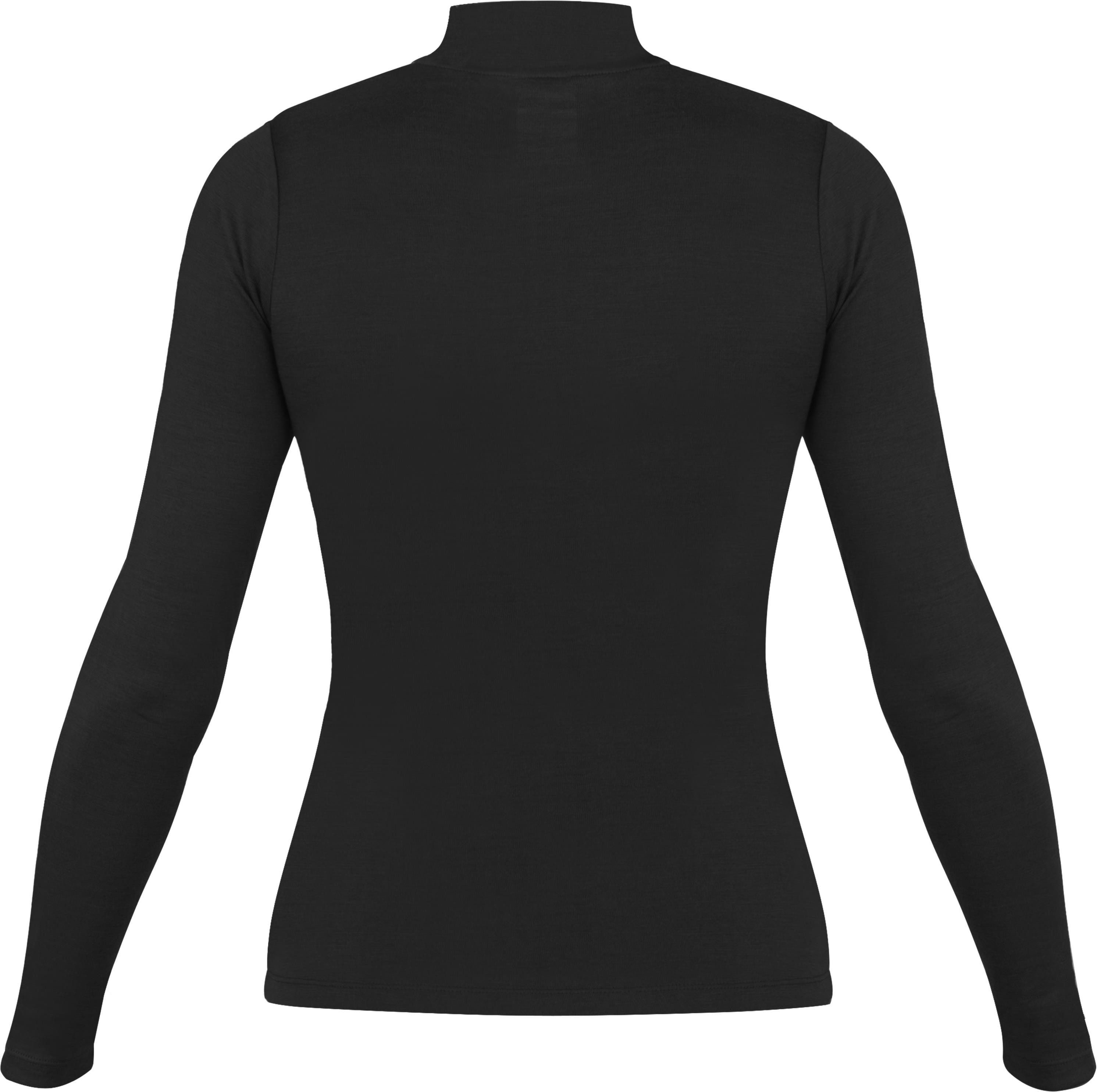 normani Langarmshirt Damen Merino Longsleeve mit Stehkragen Romsey Ski-Unterwäsche Rundhals Merino Pullover Unterhemd - 100 % Merinowolle – Bild 2 von 5
