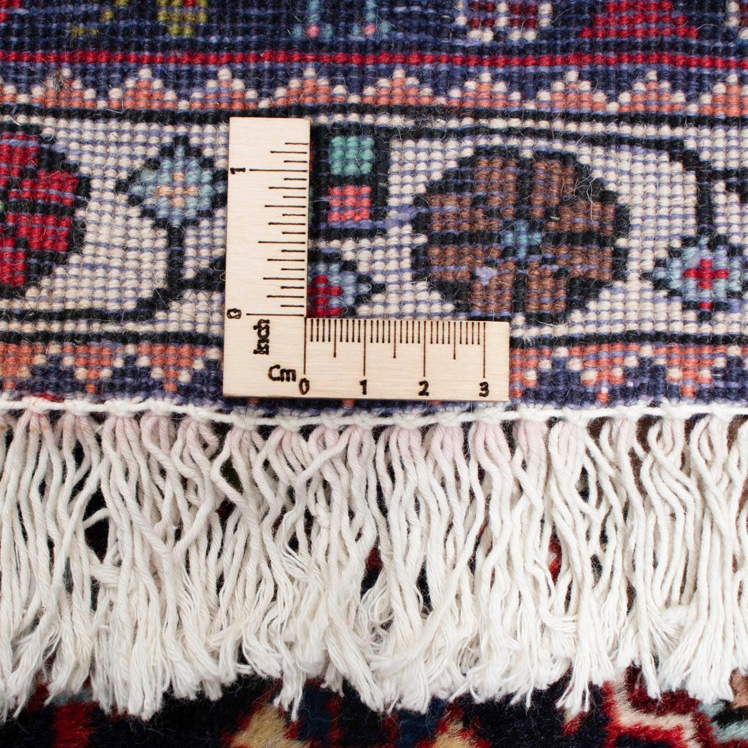 10 x 79 rechteckig, Hosseinabad Handgeknüpft Wollteppich Rosso mm, Höhe: morgenland, 125 Medaillon cm,