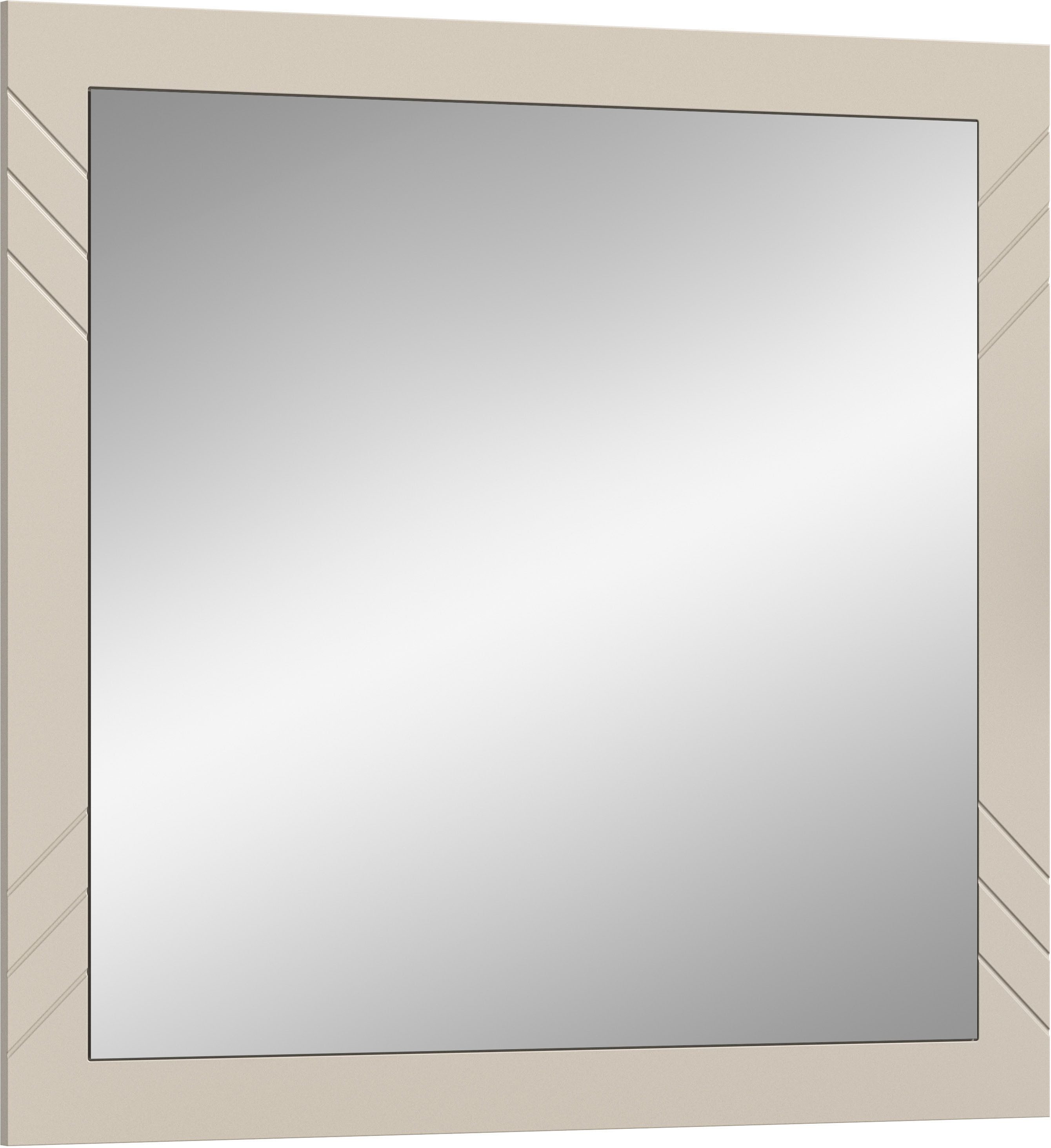 INOSIGN Wandspiegel Mento, quadratisch 80 x 80cm, Umlaufender Rahmen mit Ornamentfräsung, große Spiegelfläche, Garderobespiegel,Flurspiegel,Dielenspiegel