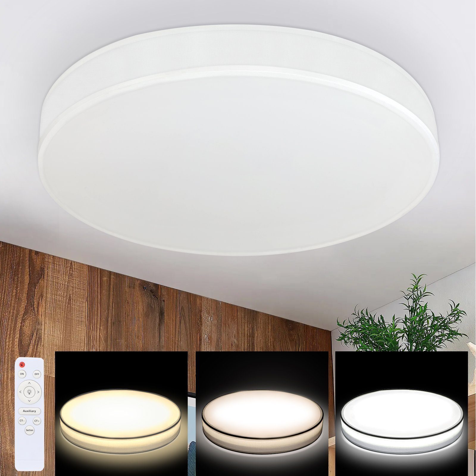 Nettlife LED Deckenleuchte Dimmbar mit Fernbedienung günstig online kaufen