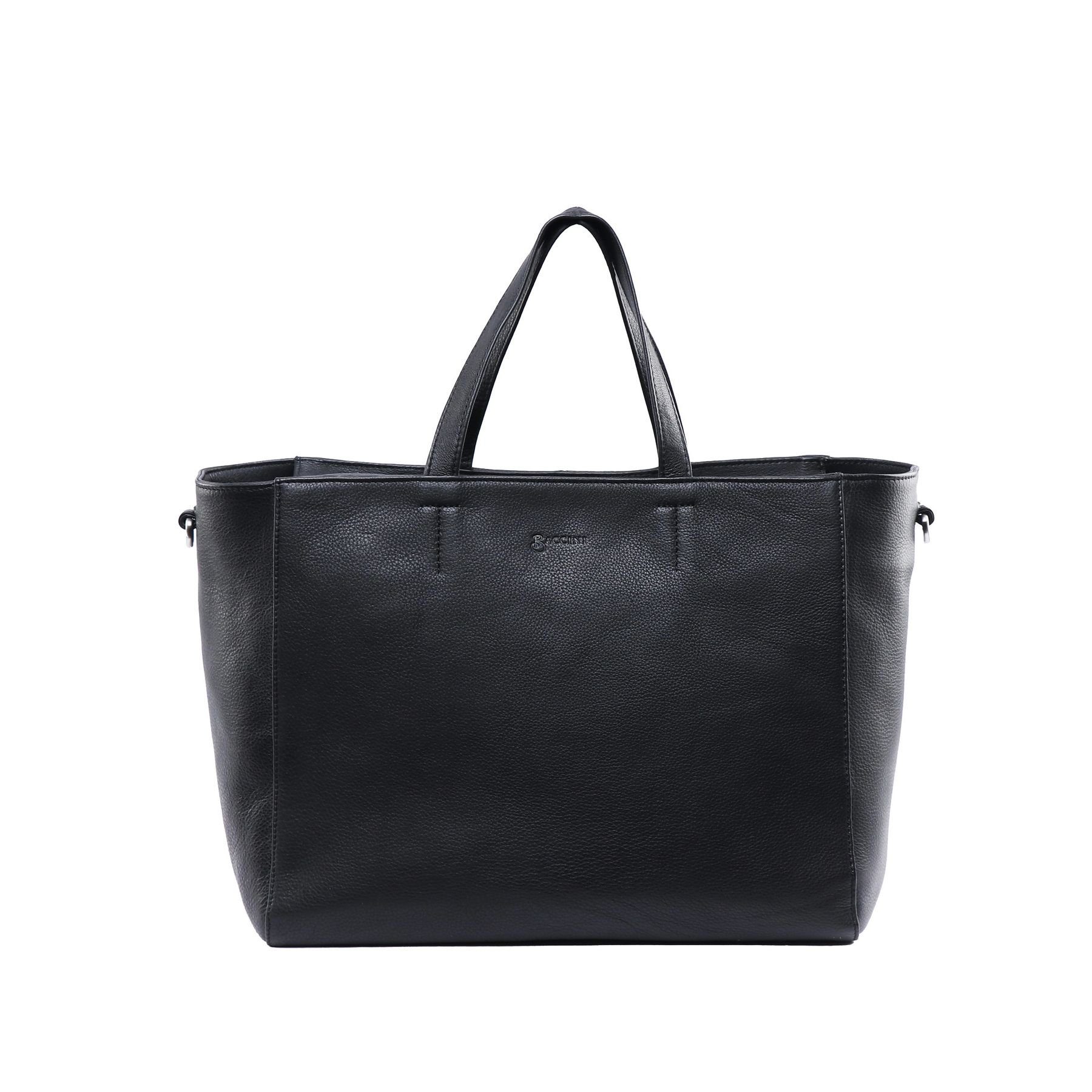 Umhängetasche echt Leder Handtasche Schultertasche groß schwarz RENA
