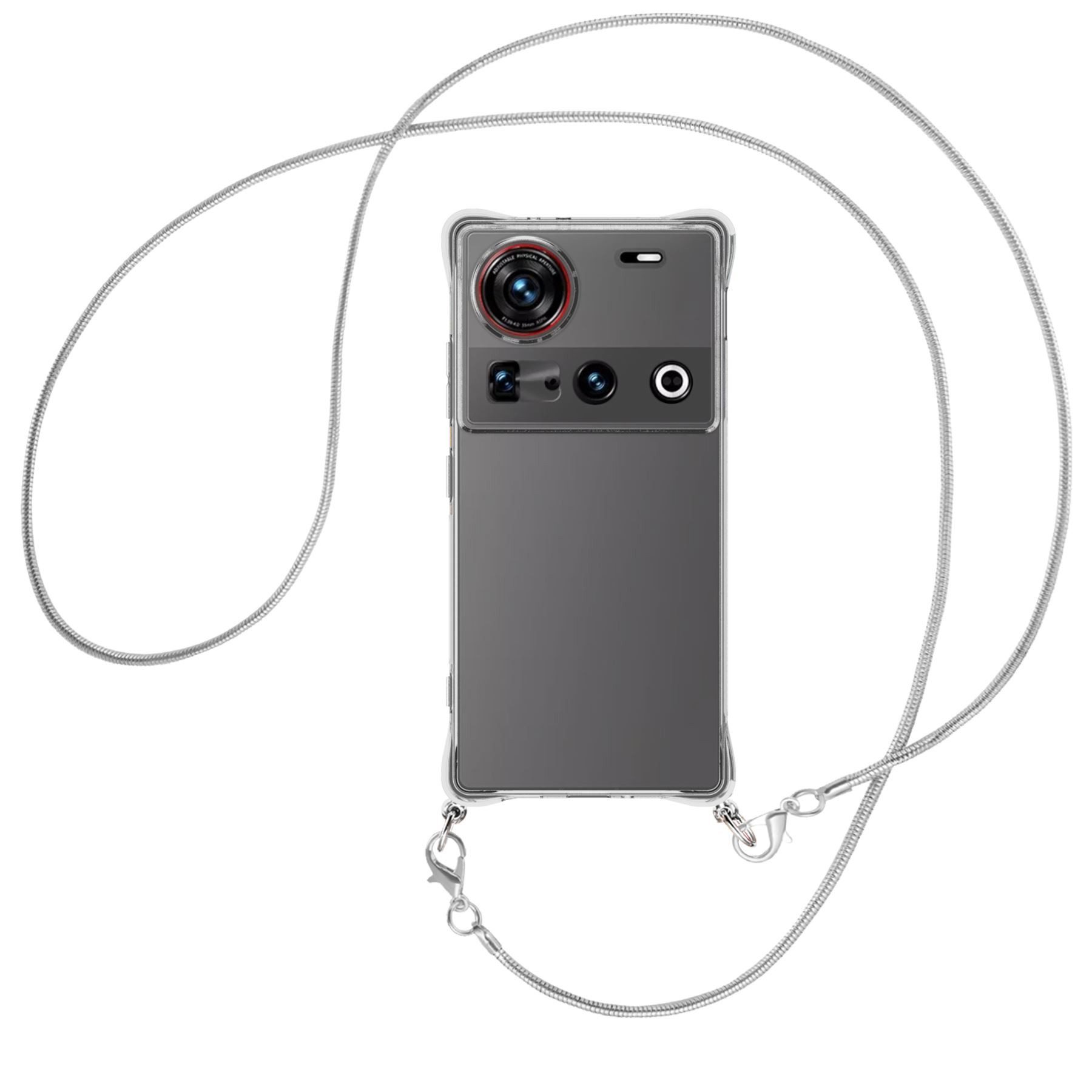 mtb more energy Handykette für Nubia Z70 Ultra 5G [NC-938-MK], Umhängehülle mit Metallkette [NC-938-MK]